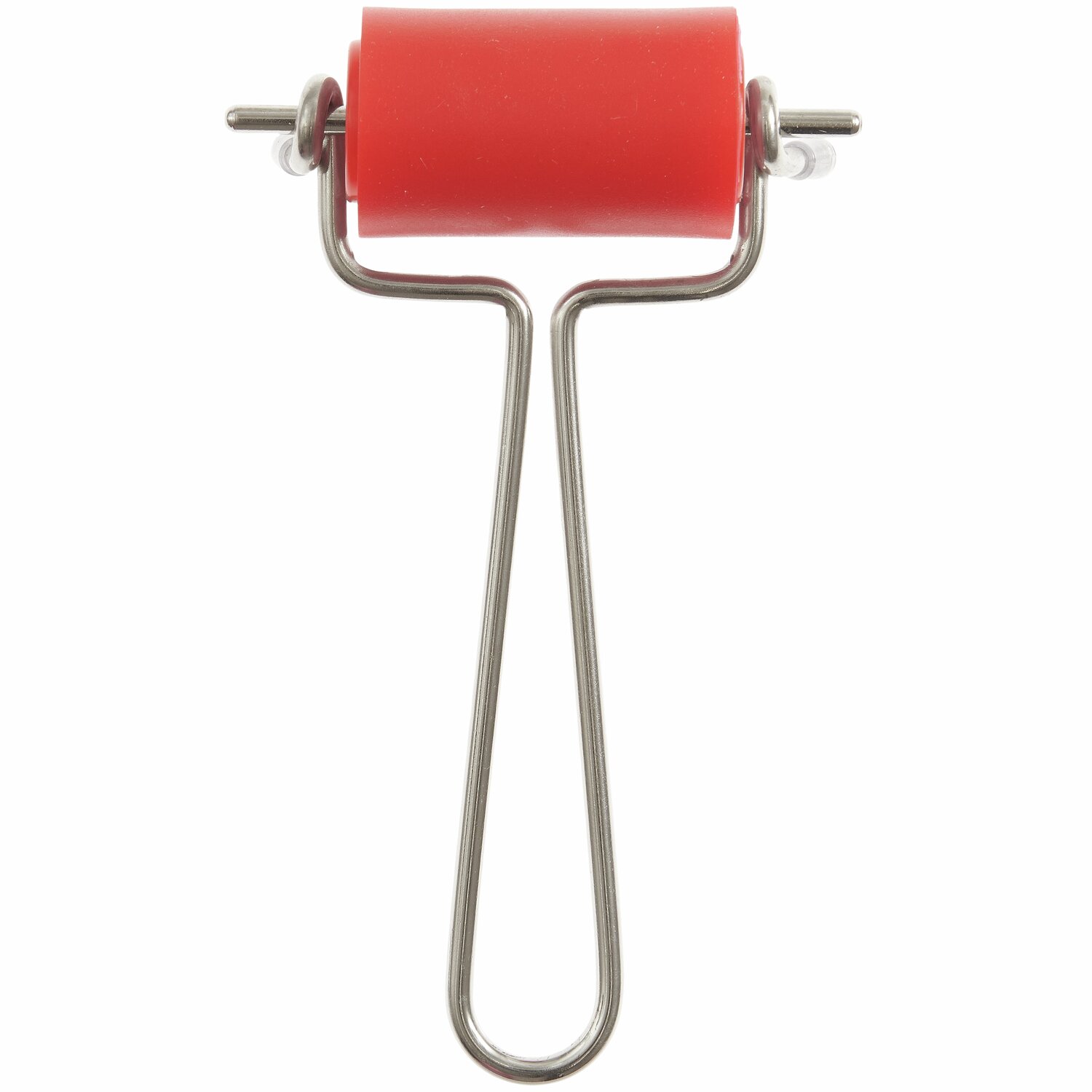 Linolwalze mit roter Rolle und Metallgriff von Rico Design, ideal für kreative Druckprojekte.