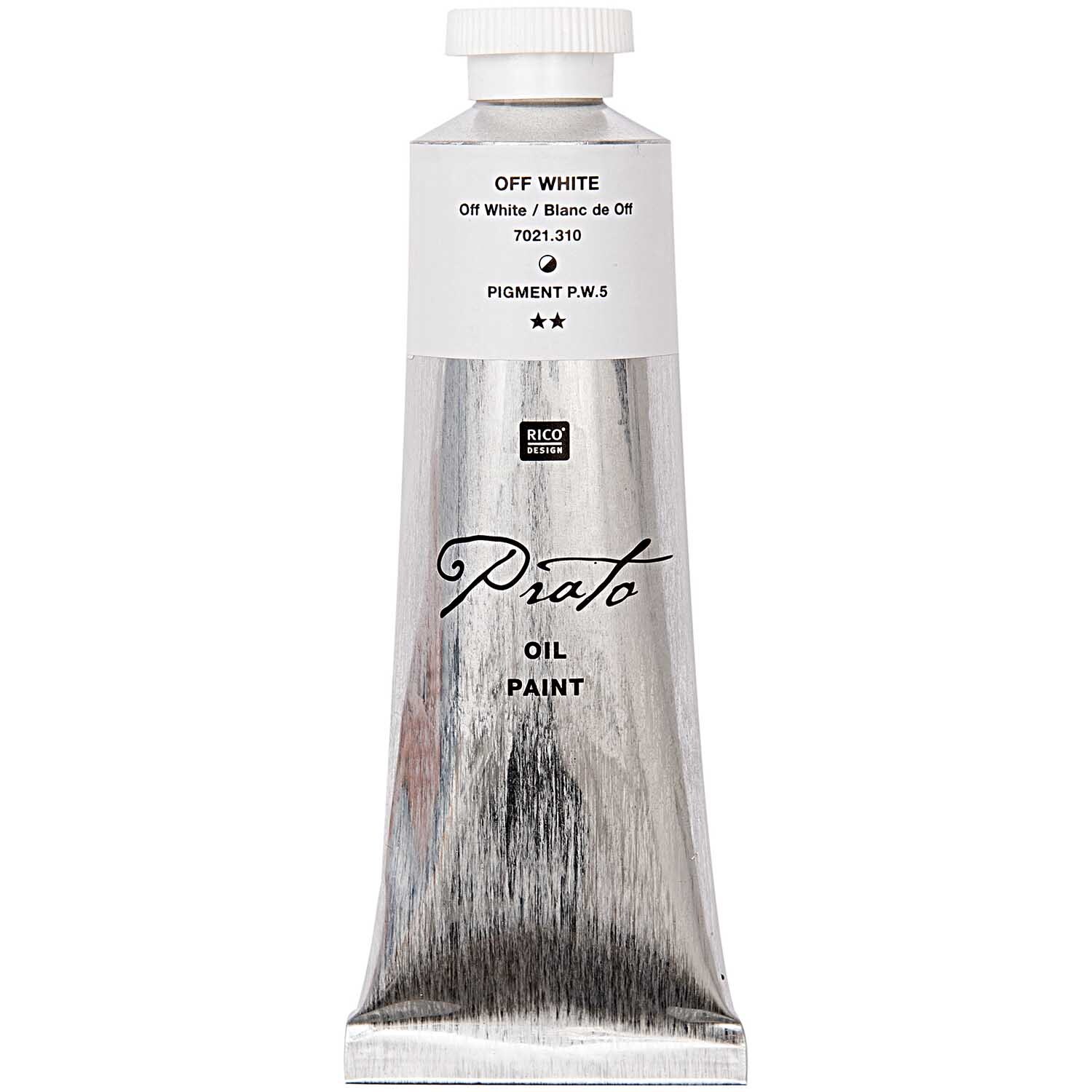 Prato Ölfarbe 60ml Farbe Offweiß von Rico Design Prato Ölfarbe in einer 60ml Tube, offweiß, von Rico Design. Ideal für Künstler und Malprojekte.