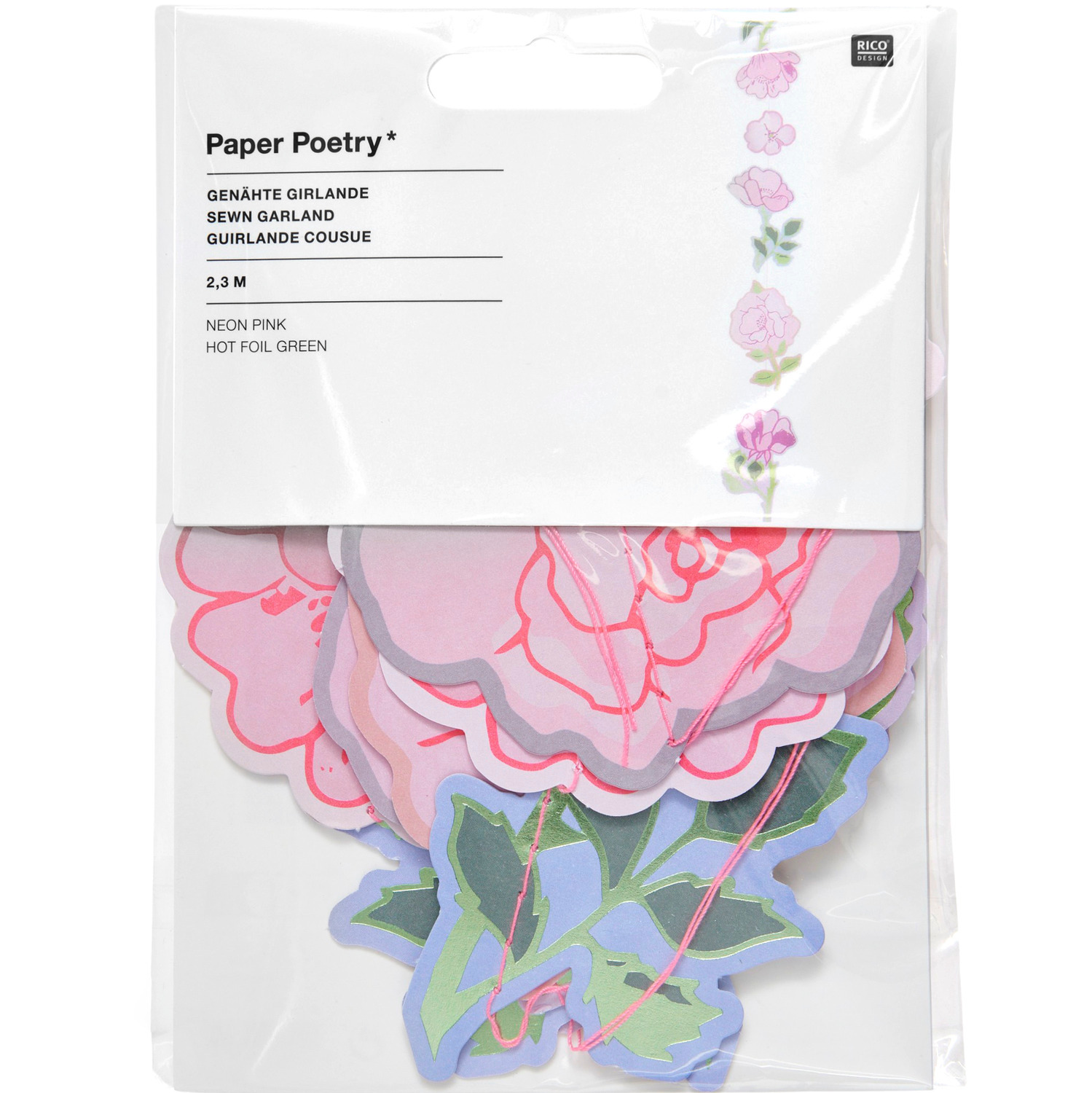 Paper Poetry Genähte Girlande Rosen Paper Poetry Genähte Girlande Rosen