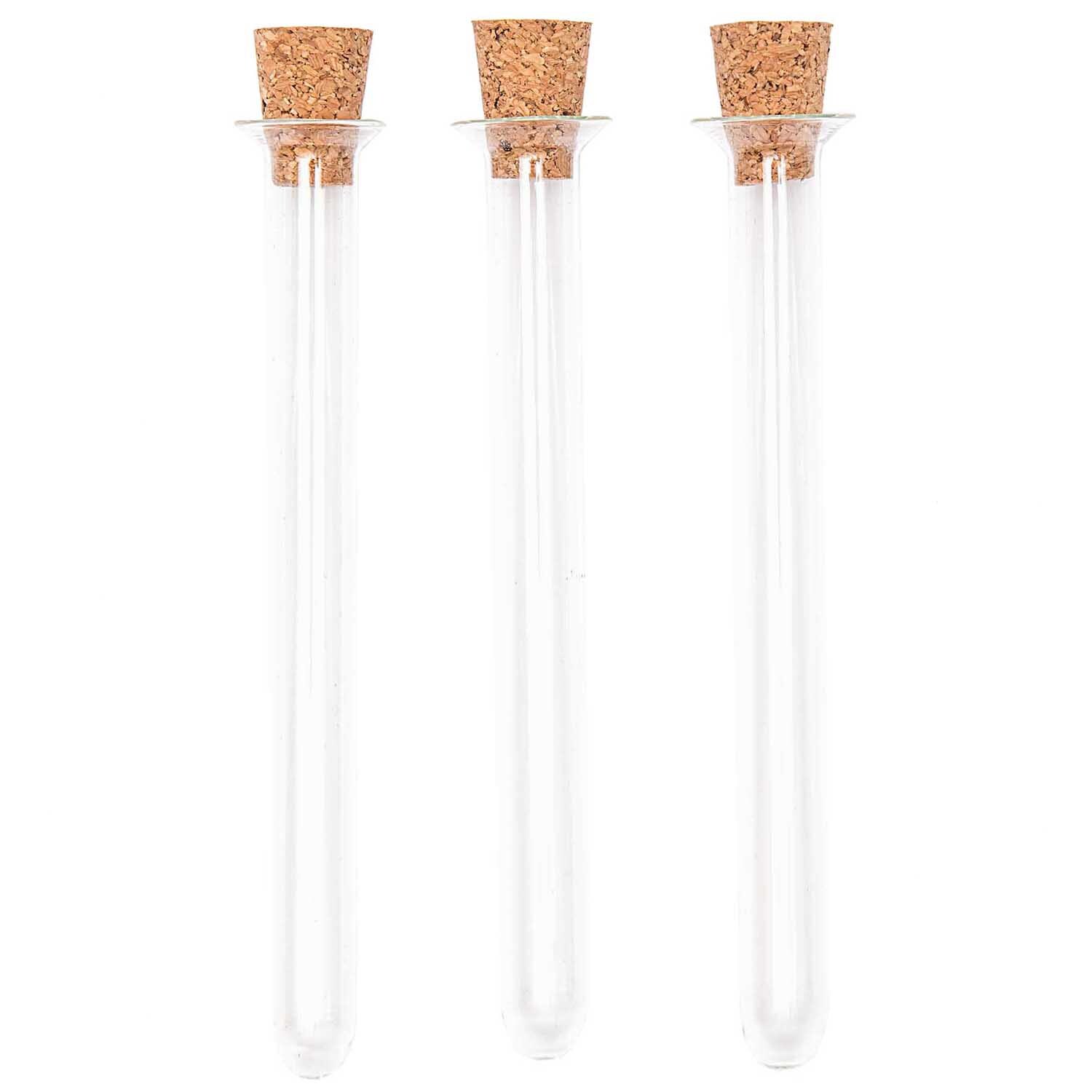 Reagenzglas mit Korken 16cm 3 Stück
