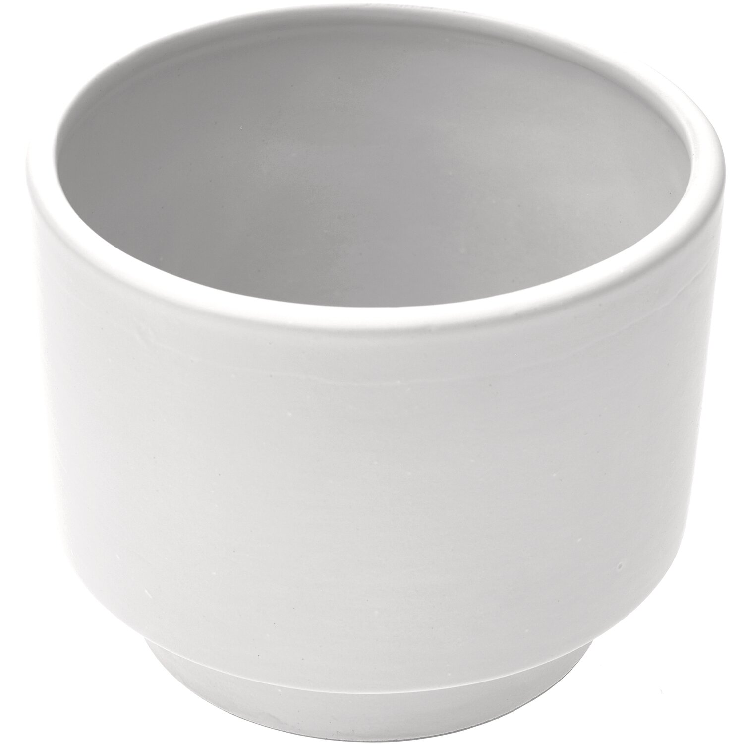 Keramik Topf 14x14x11cm, schlichtes Design in Weiß, ideal für Pflanzen oder Dekoration.