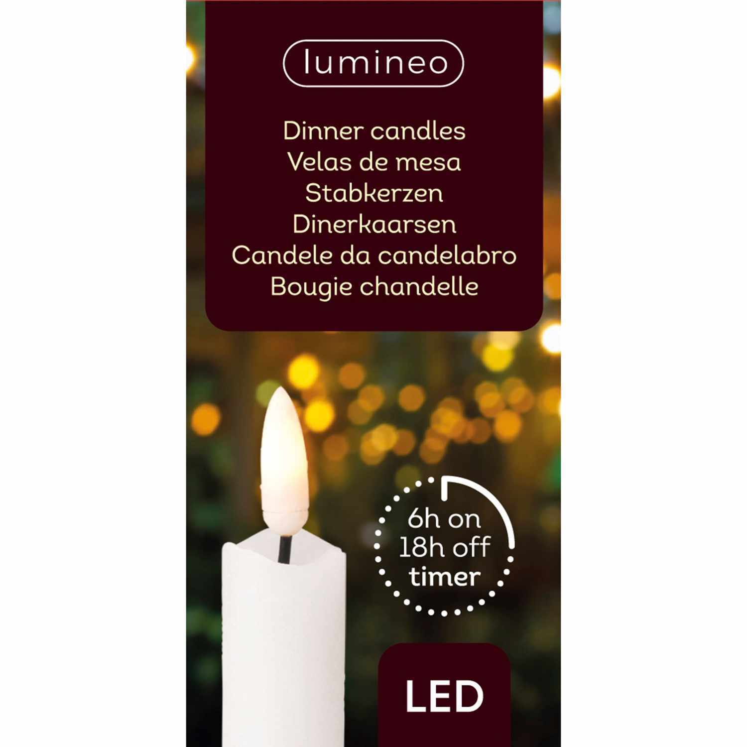 LED-Spitzkerze aus Wachs 24,5cm LED-Spitzkerze aus Wachs 24,5cm