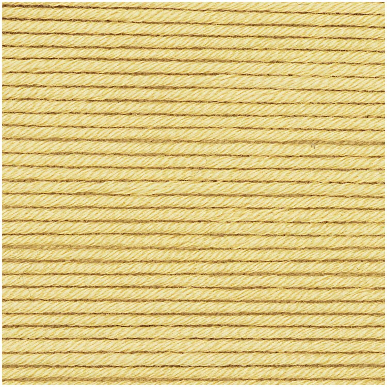 Essentials Cotton dk: Weiches Baumwollgarn in Safran von Rico Design, ideal für Strickprojekte.