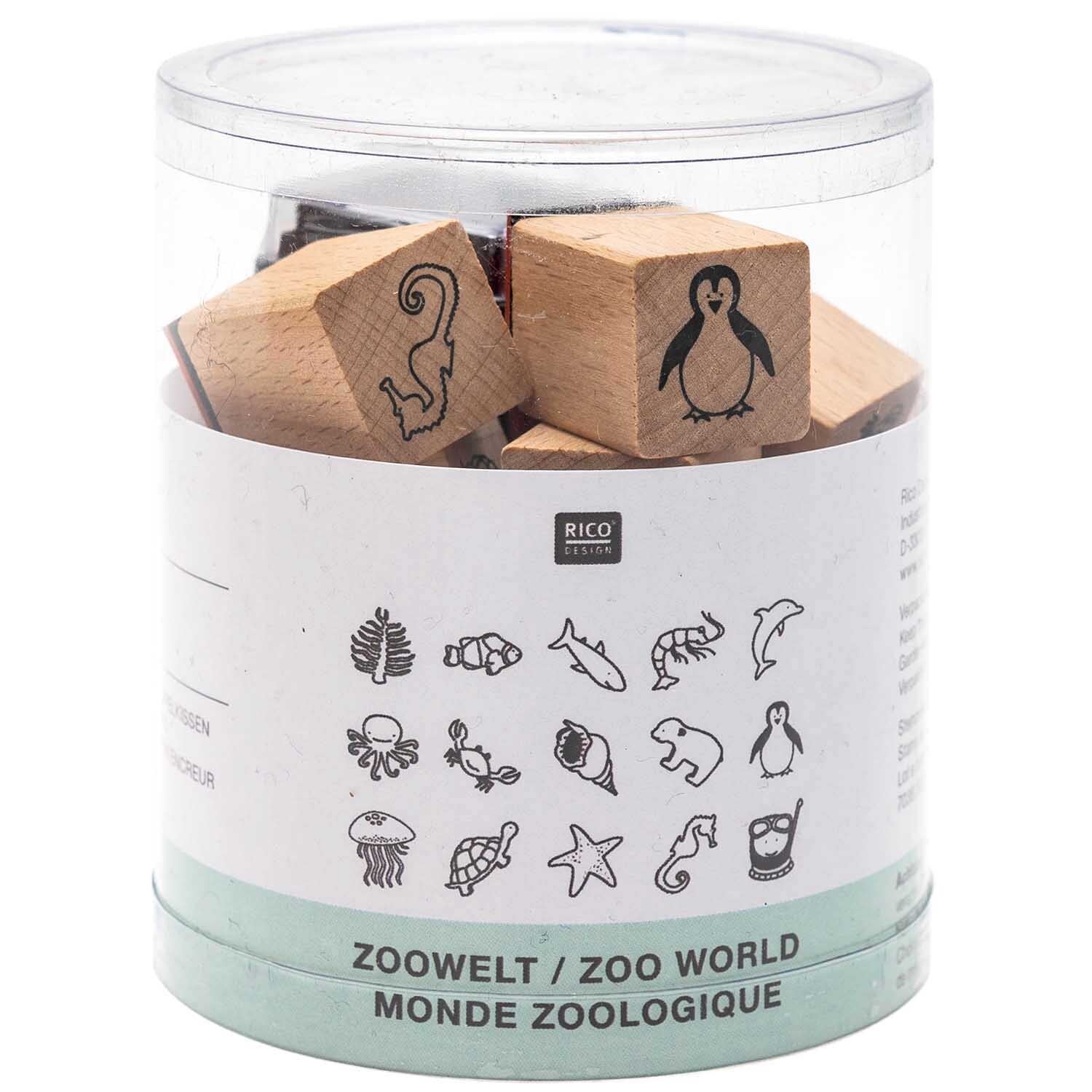 Stempelset Zoowelt 2x2cm