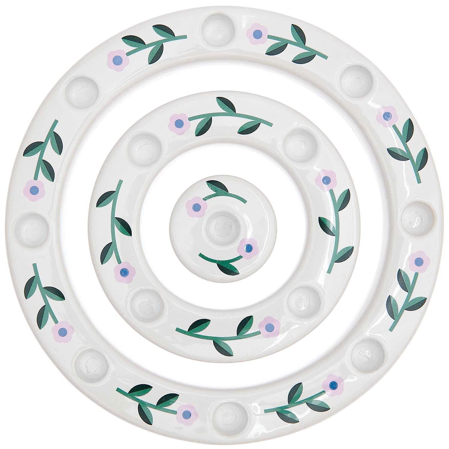 Keramik Kerzenringe Blümchen 3-teilig von Rico Design