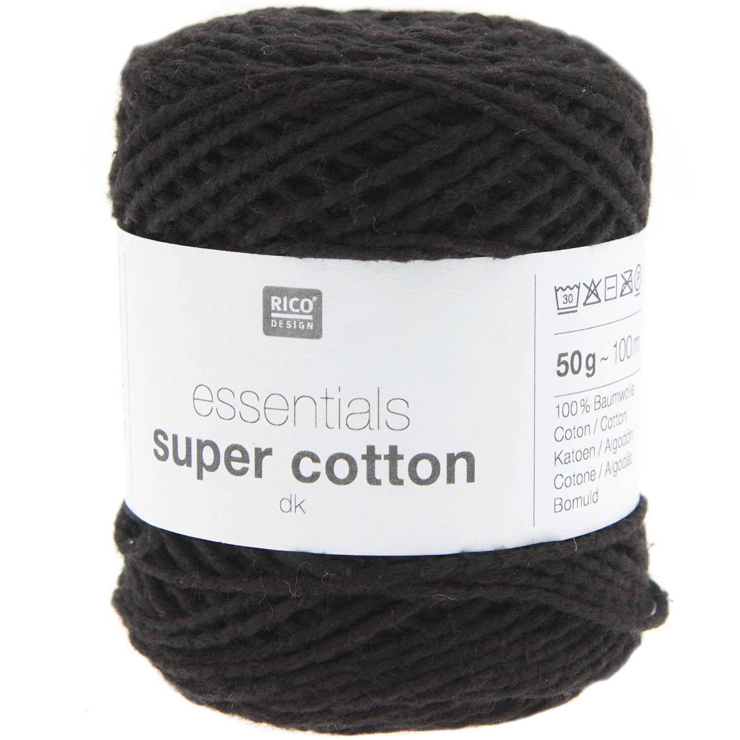 Rico Design Essentials Super Cotton dk Schwarz