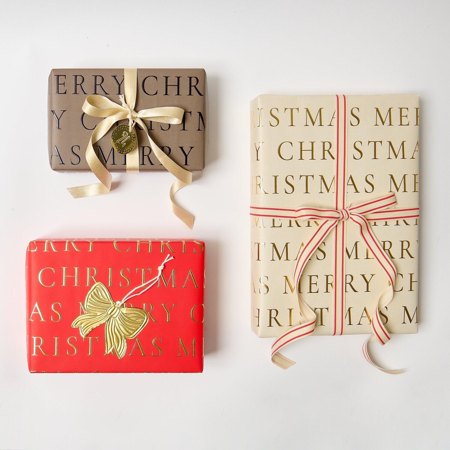 Paper Poetry Geschenkpapier Merry Christmas Farbe Rot/Gold von Rico Design