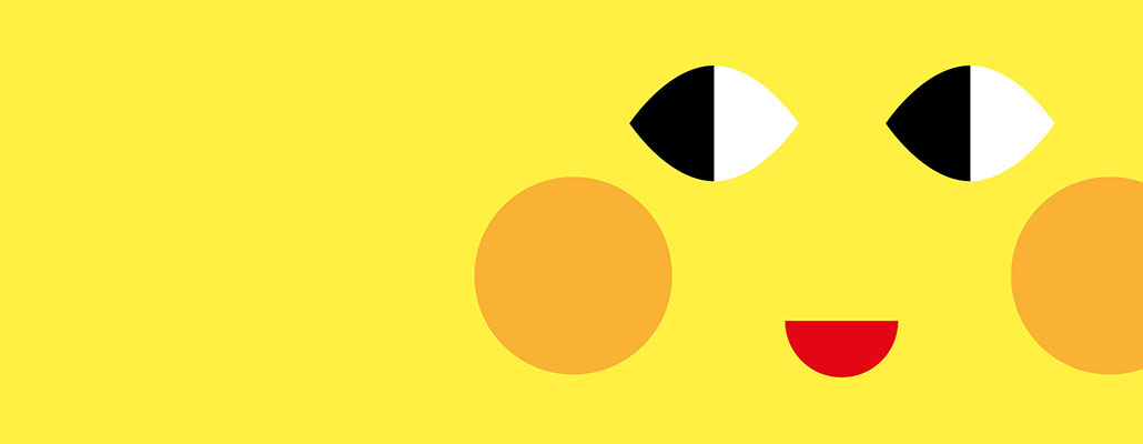 Grafisches Gesicht auf gelben Hintergrund