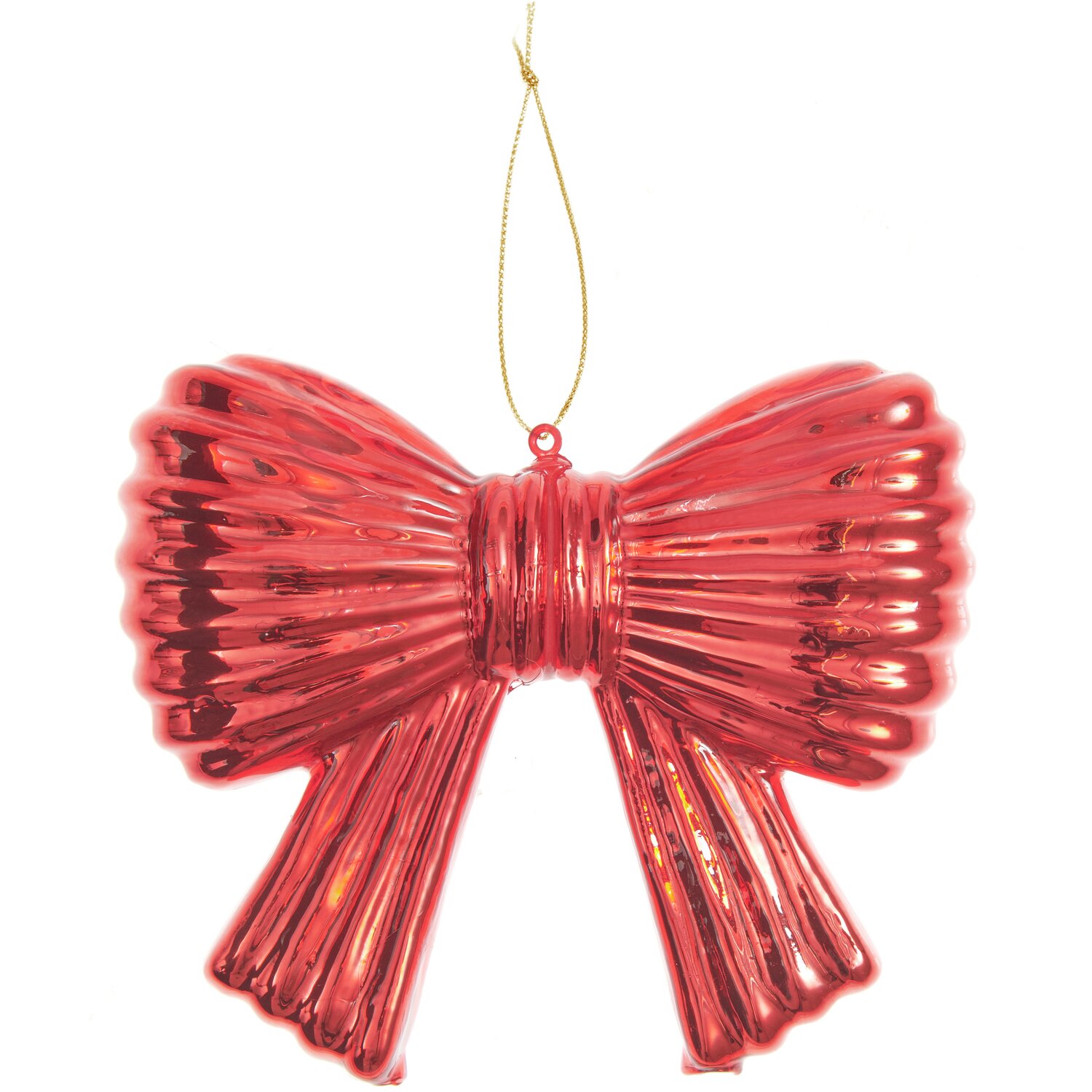 Glashänger Schleife groß: Eleganter, roter Glasschmuck von Rico Design, 13,5x11x3,5cm.