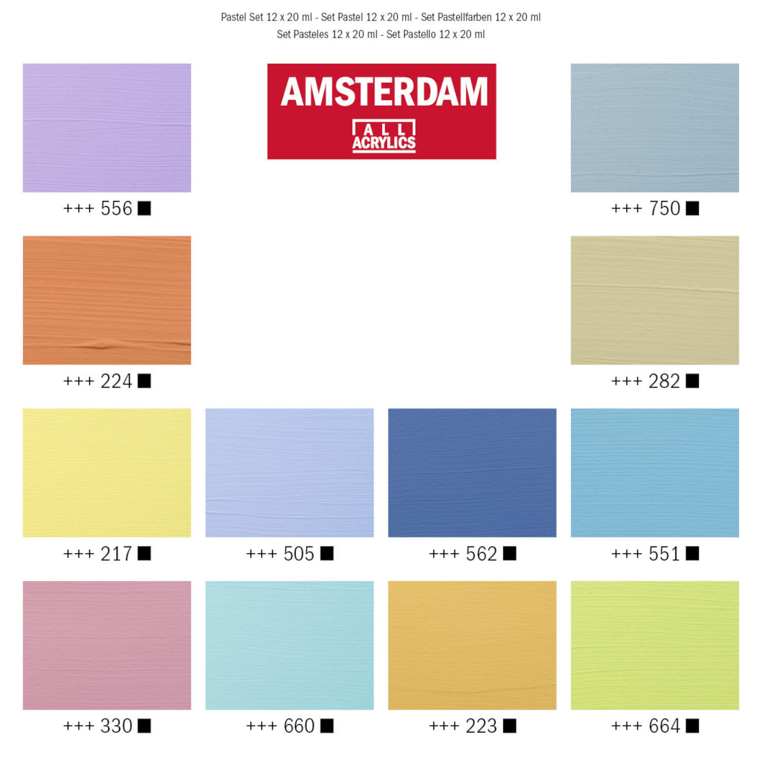 Pastellfarben Set 12 x 20 ml von Royal Talens