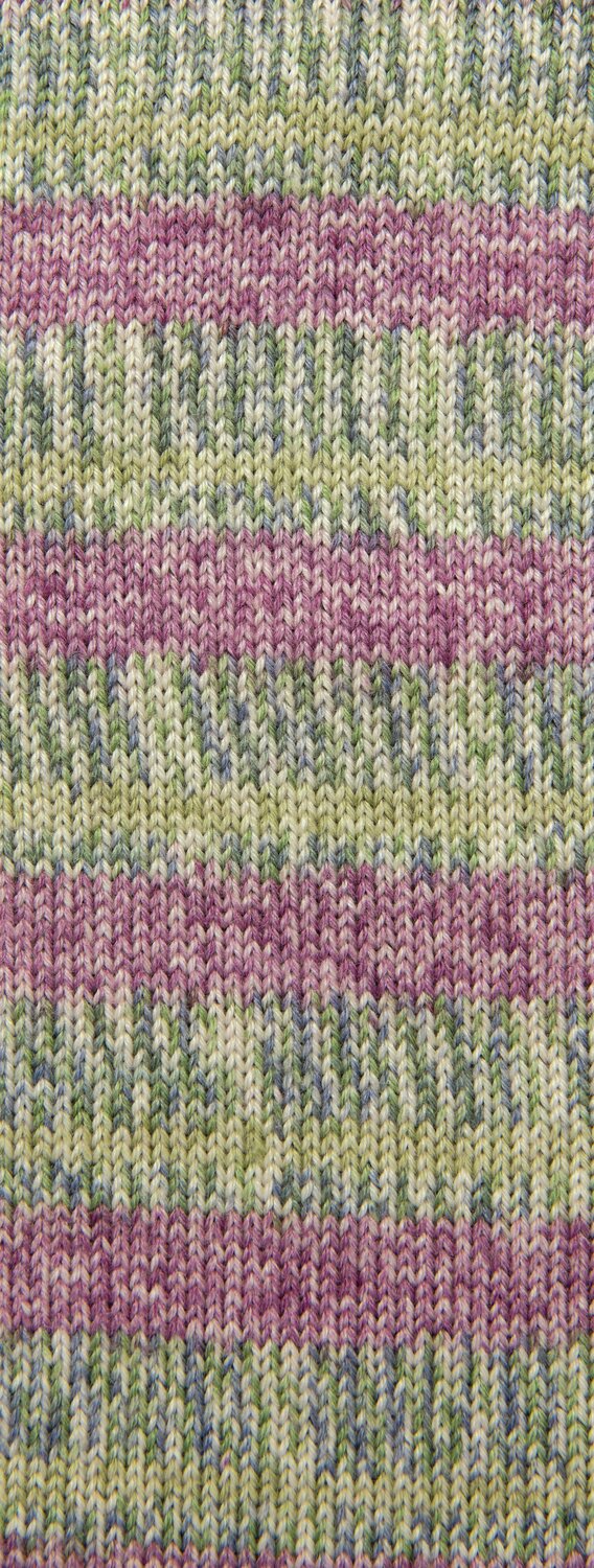 Superba Bamboo superwash 100g 420m Farbe Beere-Grün Mix von Rico Design Superba Bamboo superwash: Gestricktes Muster in Beere-Grün Mix, 100g 420m, ideal für kreative Strickprojekte.