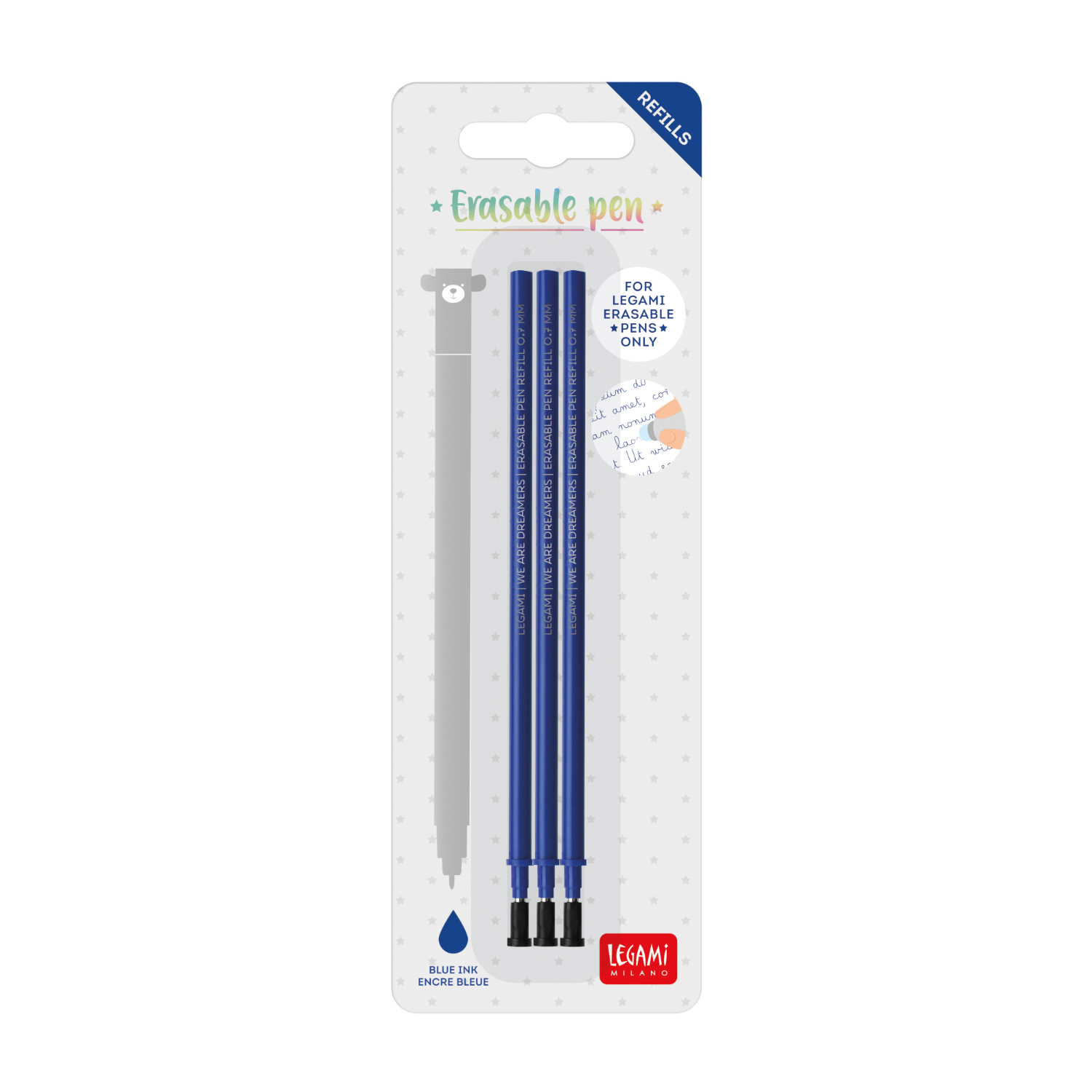 Ersatzmine für löschbaren Gelstift Blau