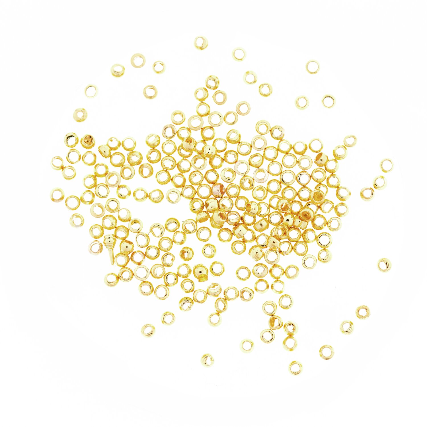 QuetschPerle gold 1,5mm 200 Stück