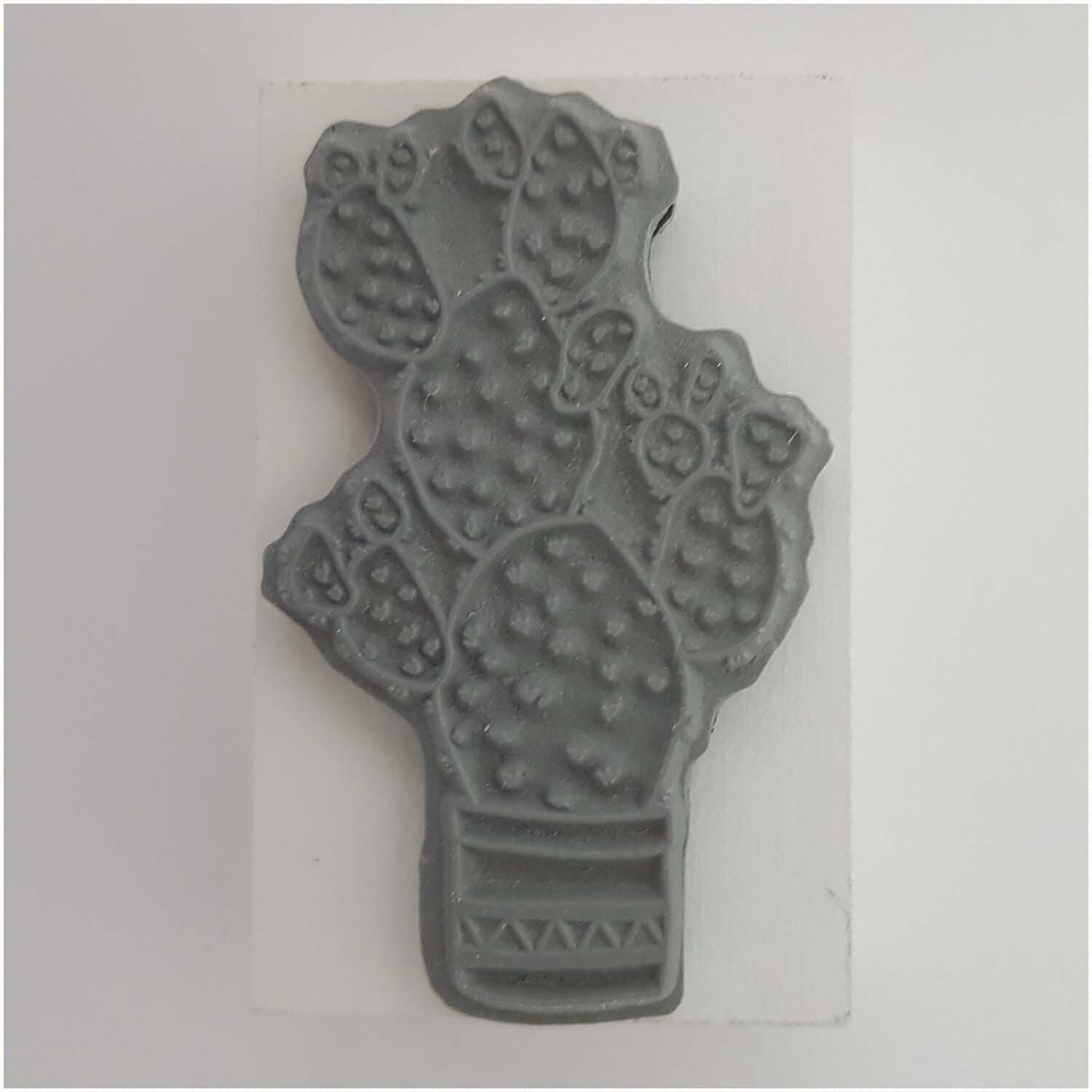Stempel Kaktus weiß 35x55mm Stempel Kaktus weiß 35x55mm