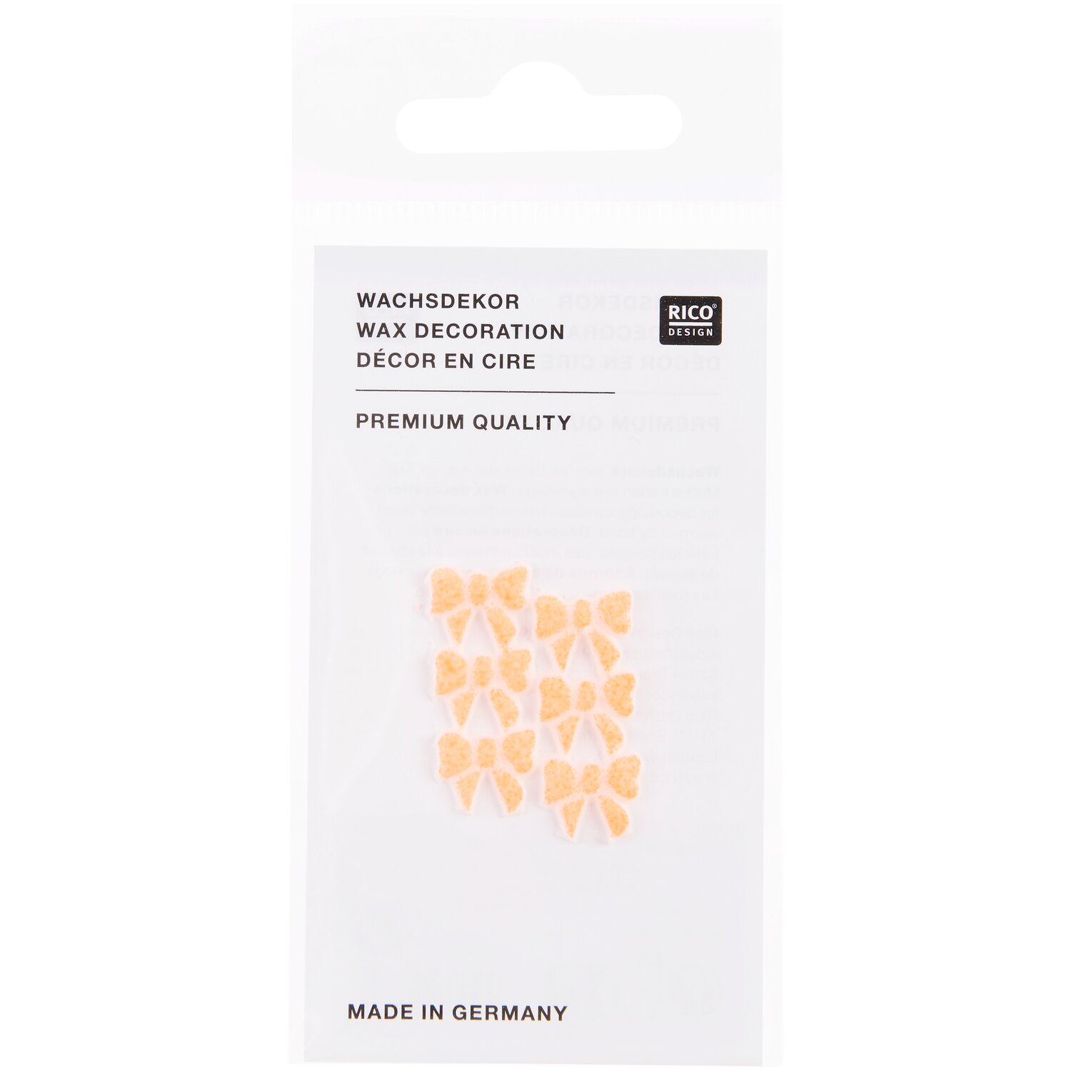 Wachsdekor Schleife klein Farbe Neon Orange von Rico Design