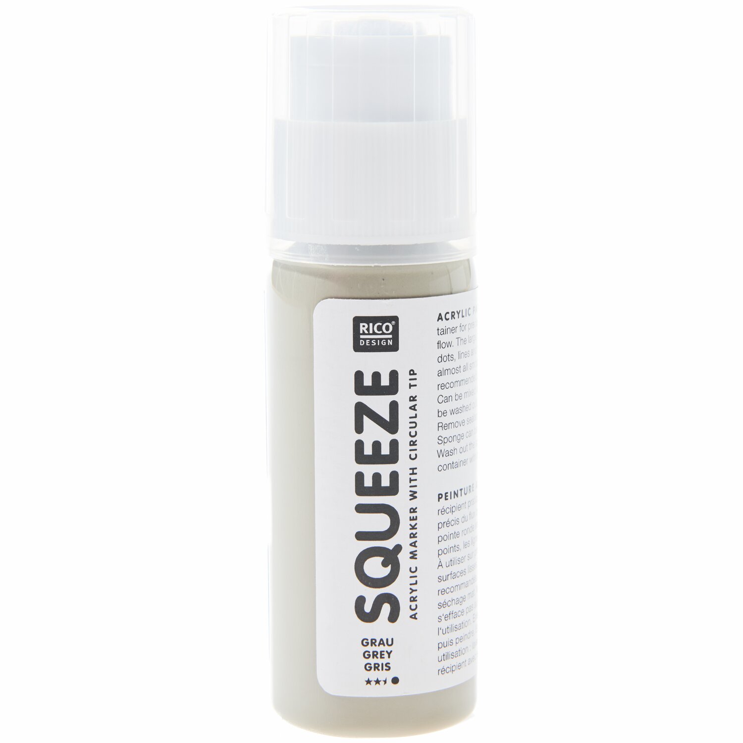 Rico Design Squeeze Acrylic Marker 60ml Grau