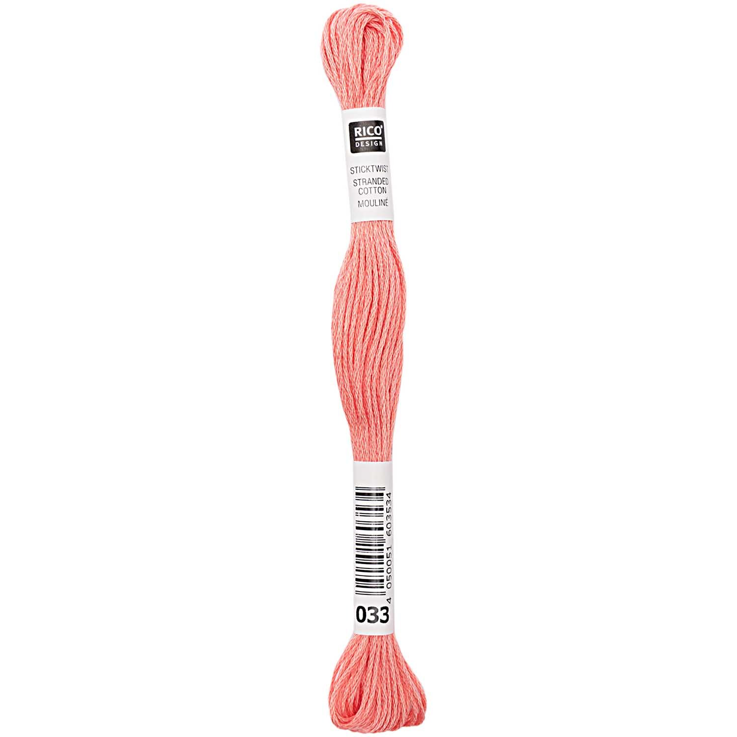 Rico Design Sticktwist 8m 033 Lachsrot 2077437
