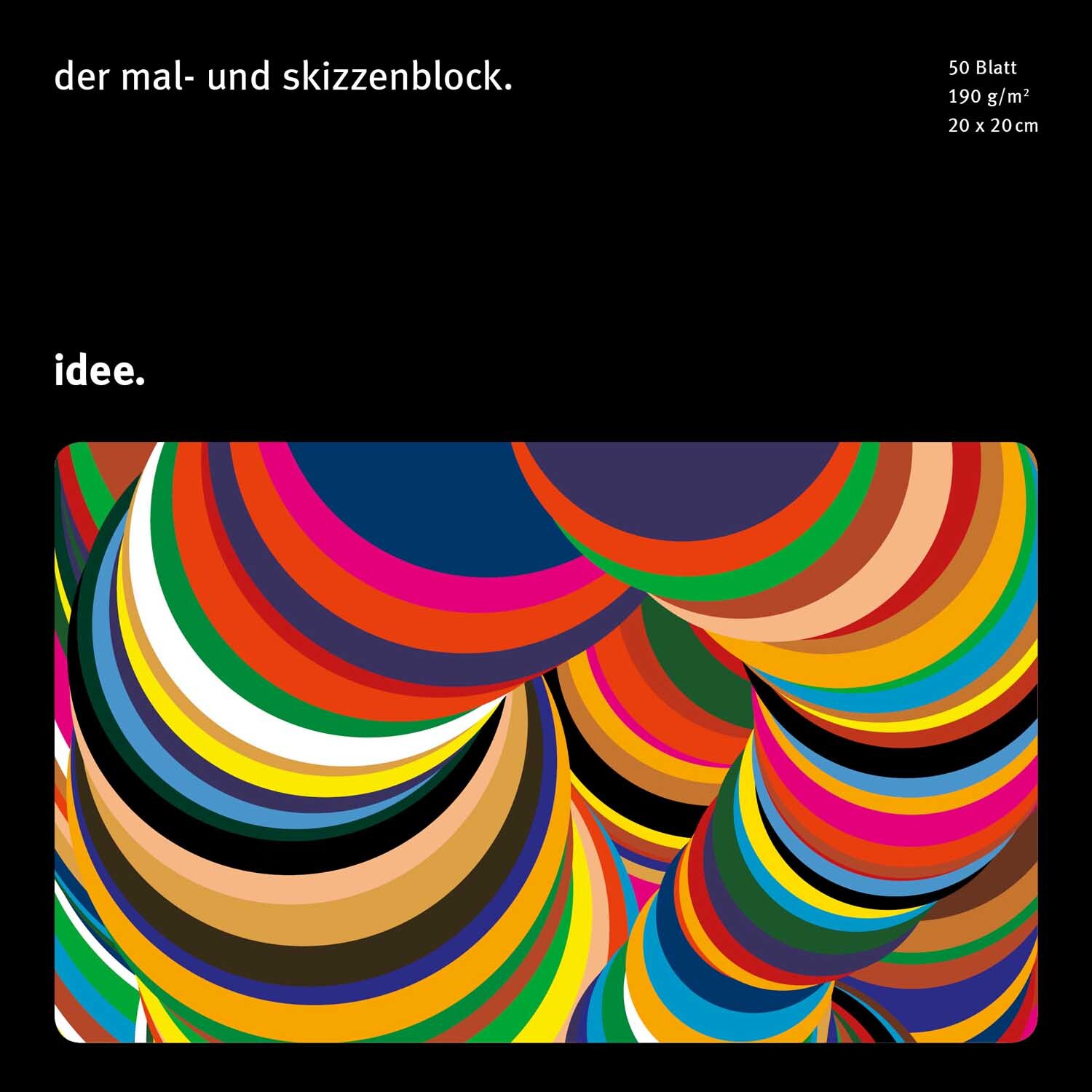 Hahnemühle Skizzenblock 190g/m² 50 Blatt 20x20 cm