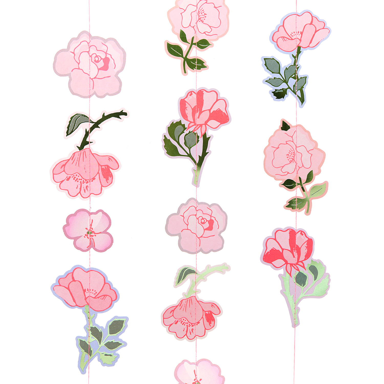Paper Poetry Genähte Girlande Rosen