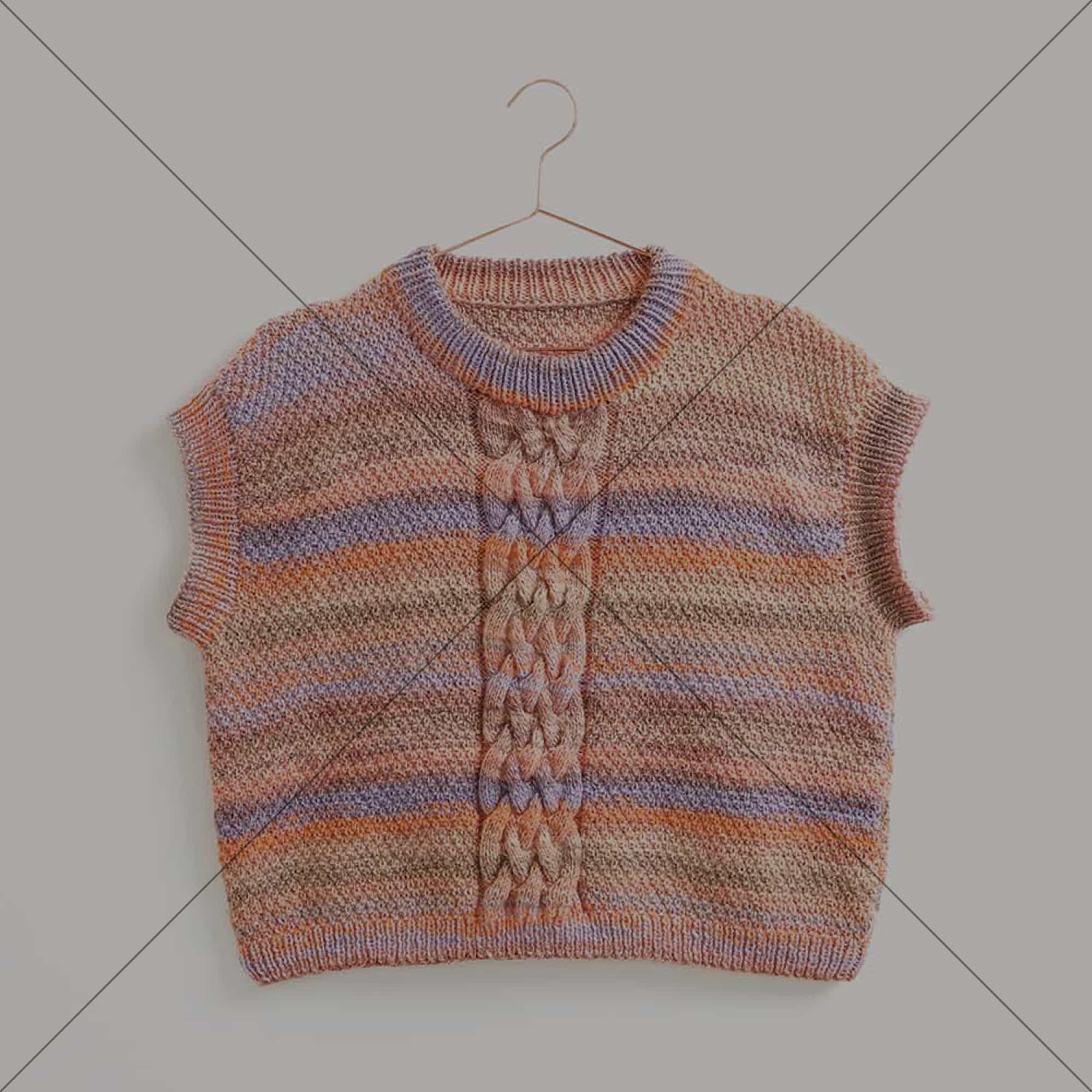 Gestrickter Pullunder: Modell 10 aus dem Heft Creative Chic Unique dk Special