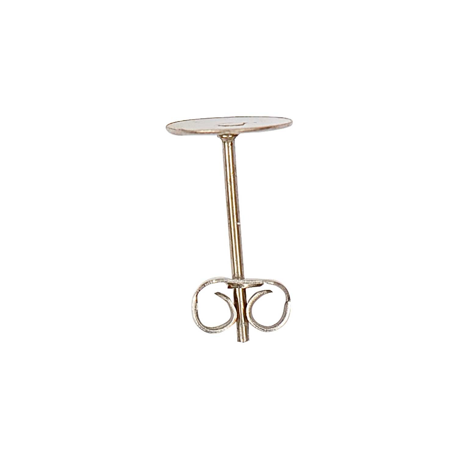 Klebestecker silber 13x8mm 2 Stück