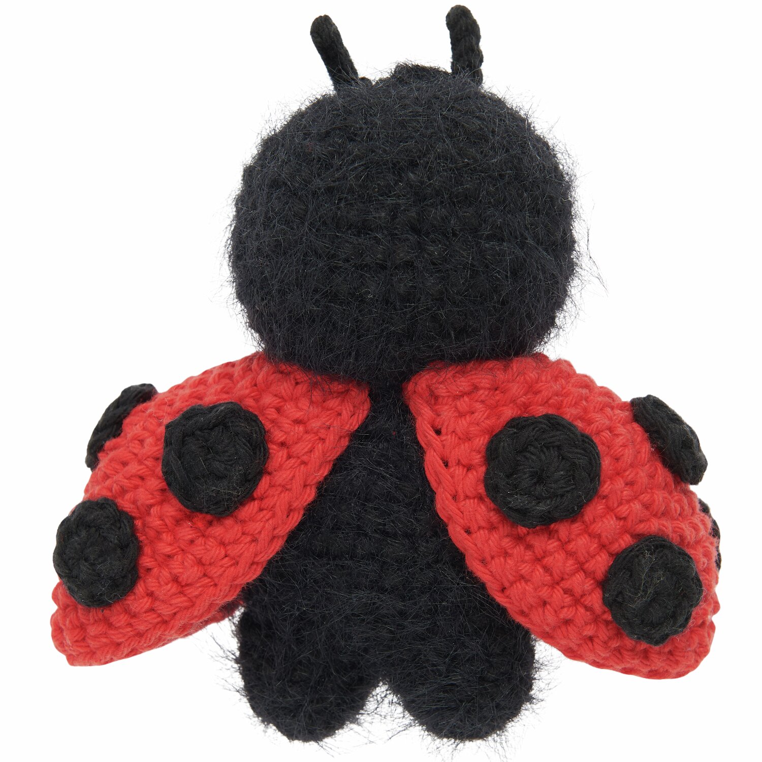 Ricorumi Häkelset Schlüsselanhänger - Chingu Sky: Niedlicher gehäkelter Marienkäfer in Rot und Schwarz von Rico Design, ideal als Accessoire.