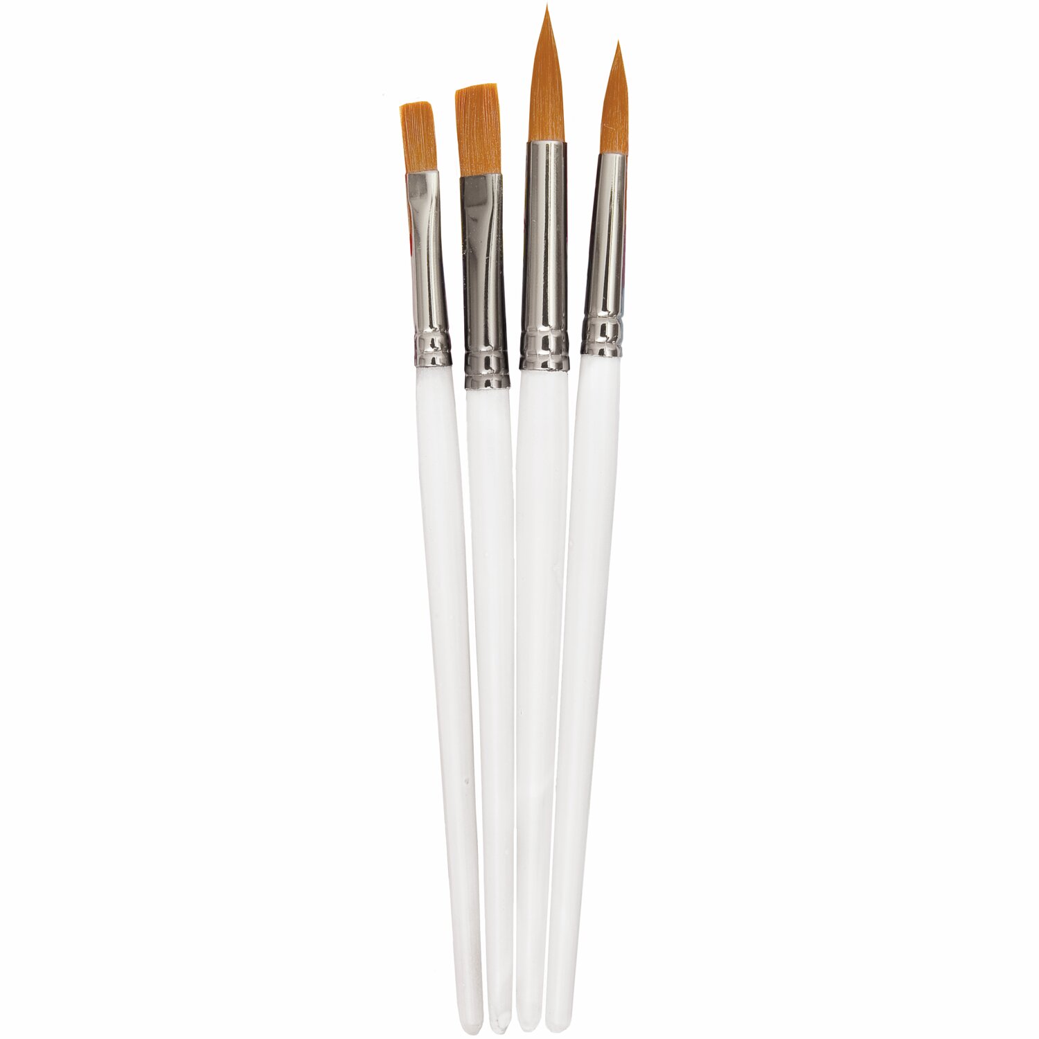 Schul- und Hobbypinsel rund & flach 4-teilig von Rico Design