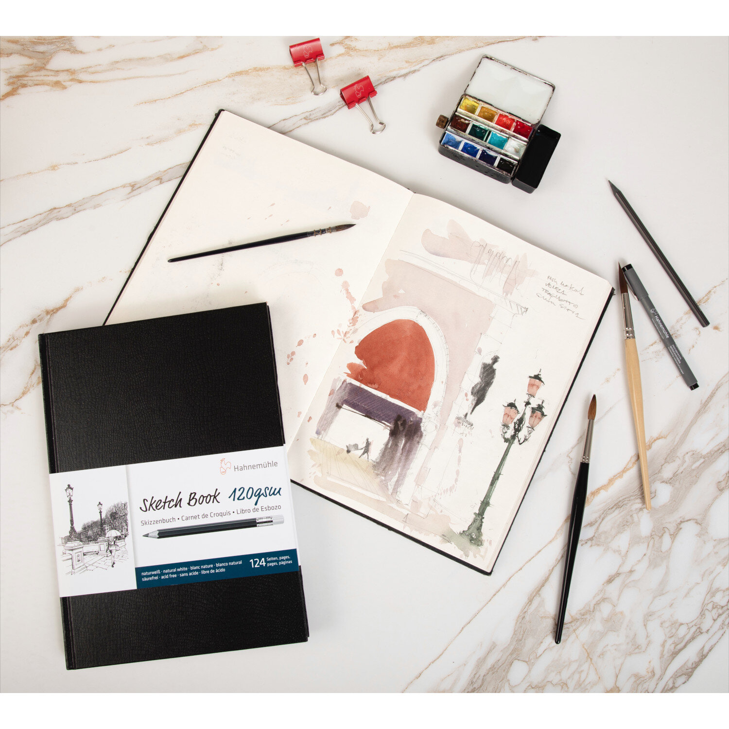 Skizzenbuch 120g/m² 64 Blatt Größe DIN A3 von Hahnemühle FineArt 