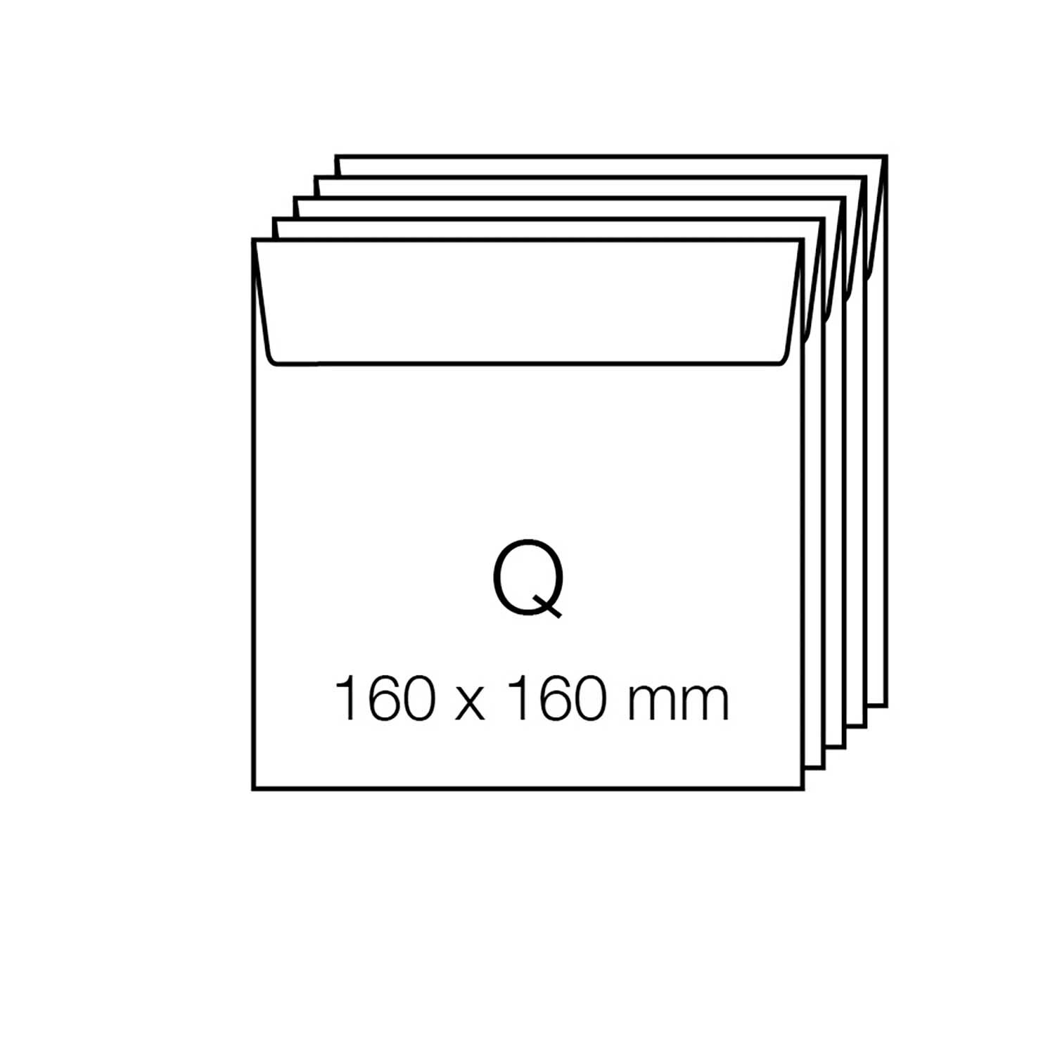 Paper Poetry Luxury Umschläge Quadratisch, 160x160 mm, gelb, 5 Stück, ideal für elegante Einladungen.
