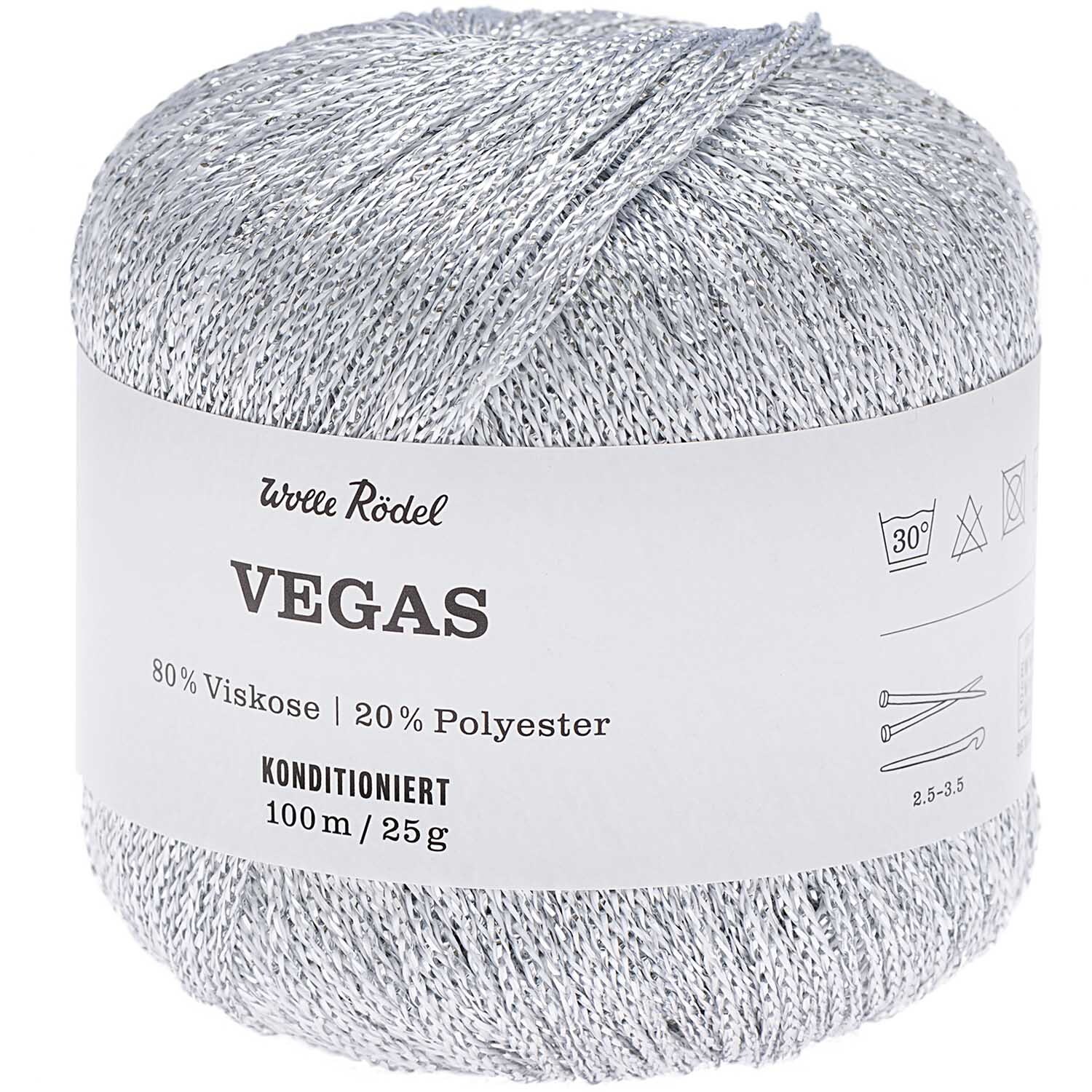 Kombigarn Vegas 25g 100m Farbe Silber von idee. Creativmarkt