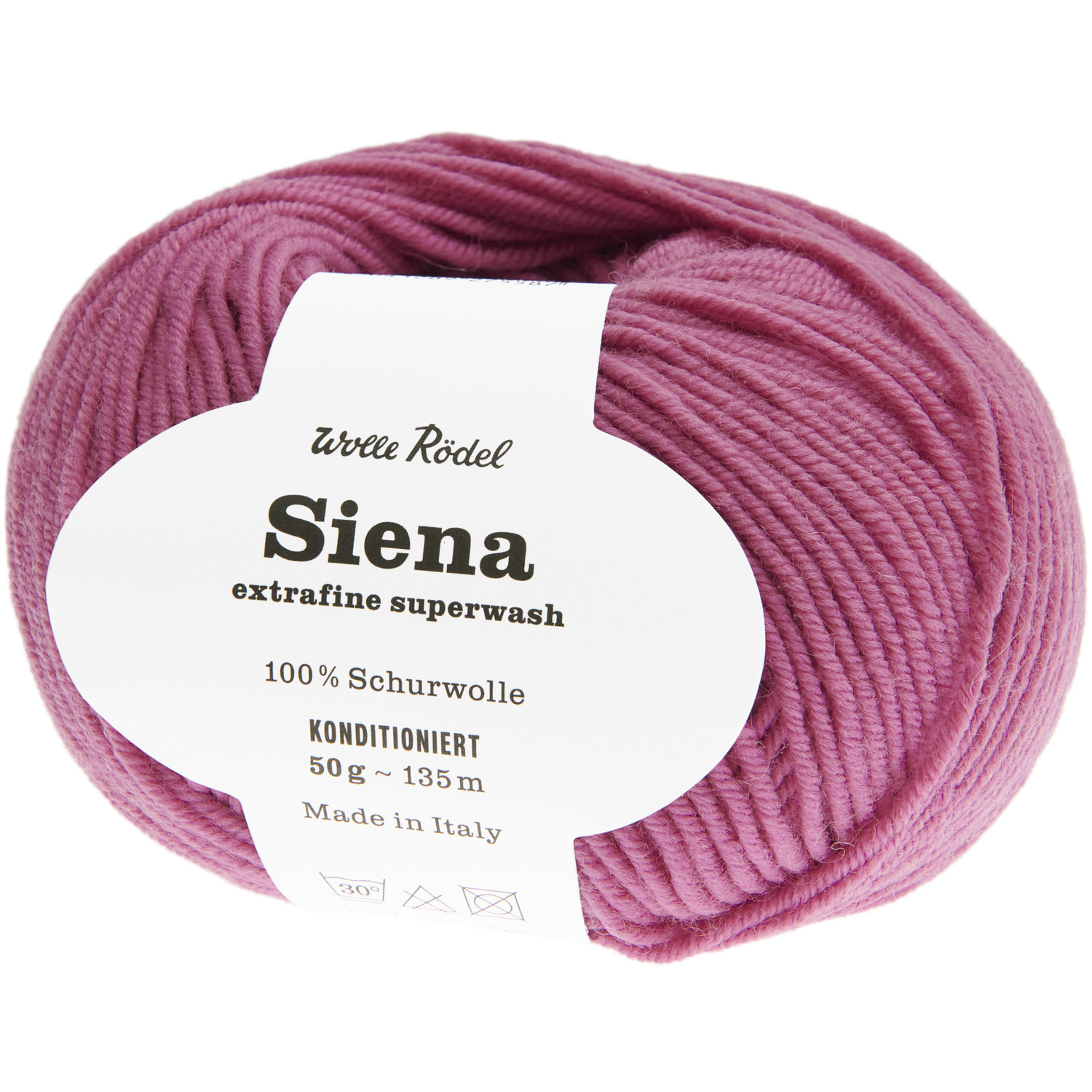 Siena 50g 135m Farbe Orchidee von idee. Creativmarkt Siena Wolle in Orchidee, 50g Knäuel, 135m Länge, von Wolle Rödel, ideal für Strickprojekte.