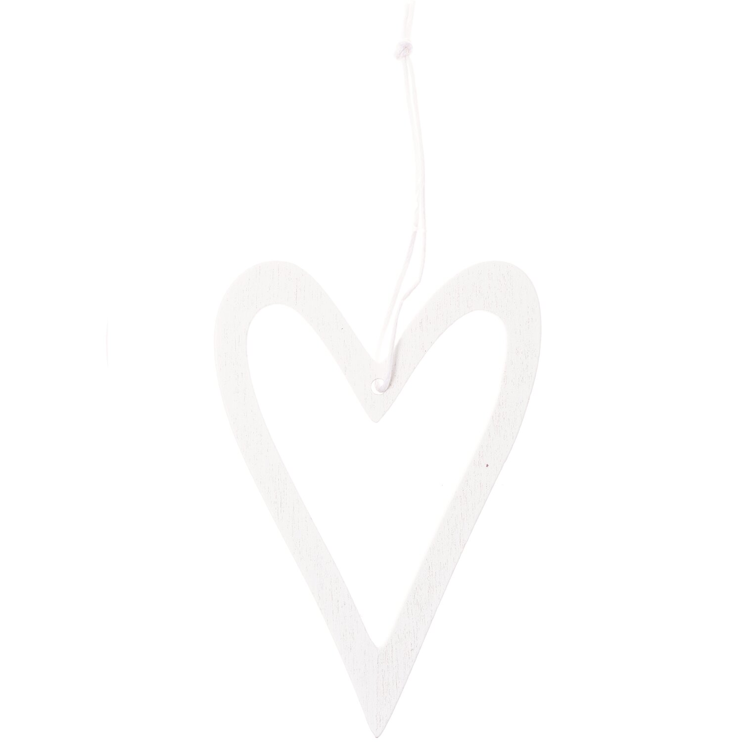 Holzhänger Herz offen L weiß von Rico Design. Dekorativer Anhänger in Herzform aus Holz.