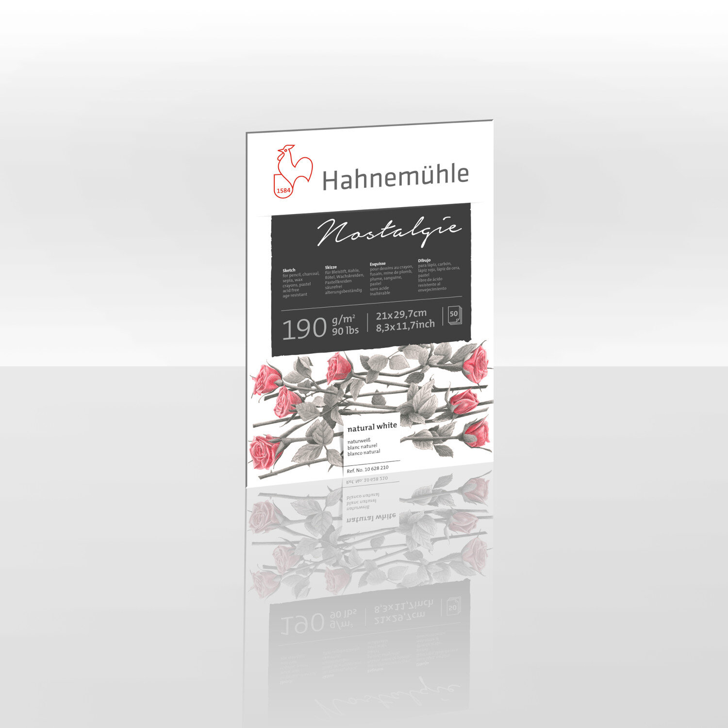Skizzenblock Nostalgie 190g/m² 50 Blatt Größe A4 von Hahnemühle FineArt 