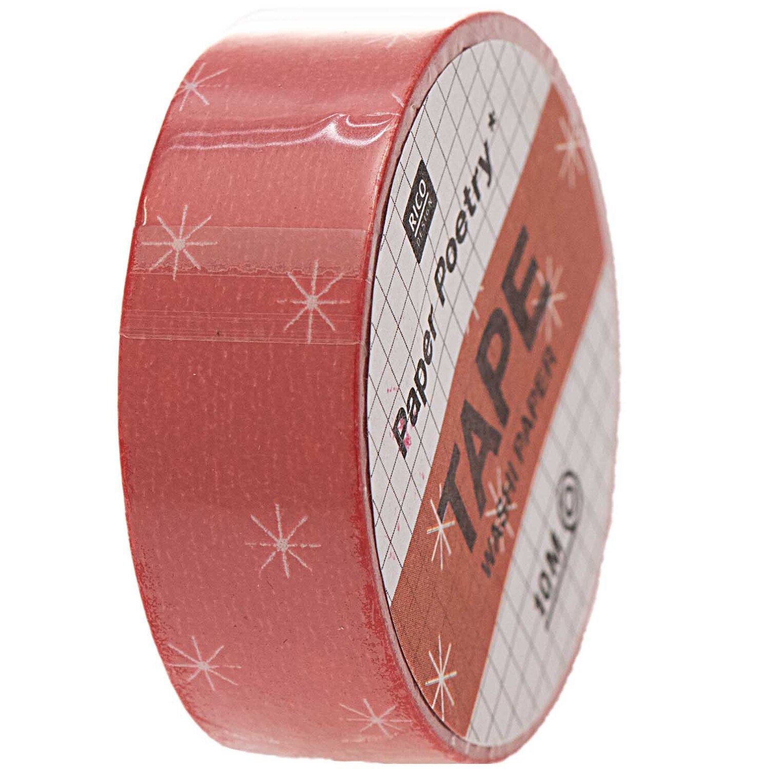 Paper Poetry Tape Schneeflocken rot 1,5cm 10m Paper Poetry Tape Schneeflocken rot 1,5cm 10m