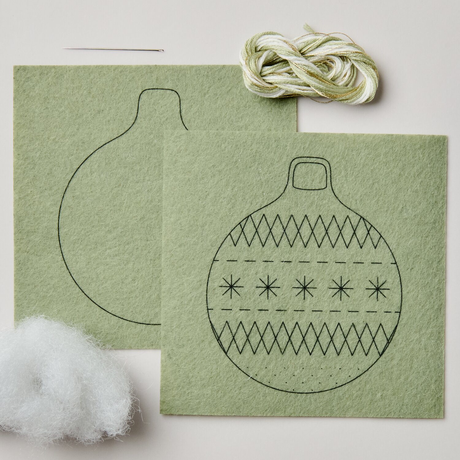 Stickpackung Filzanhänger Weihnachtskugel von Rico Design