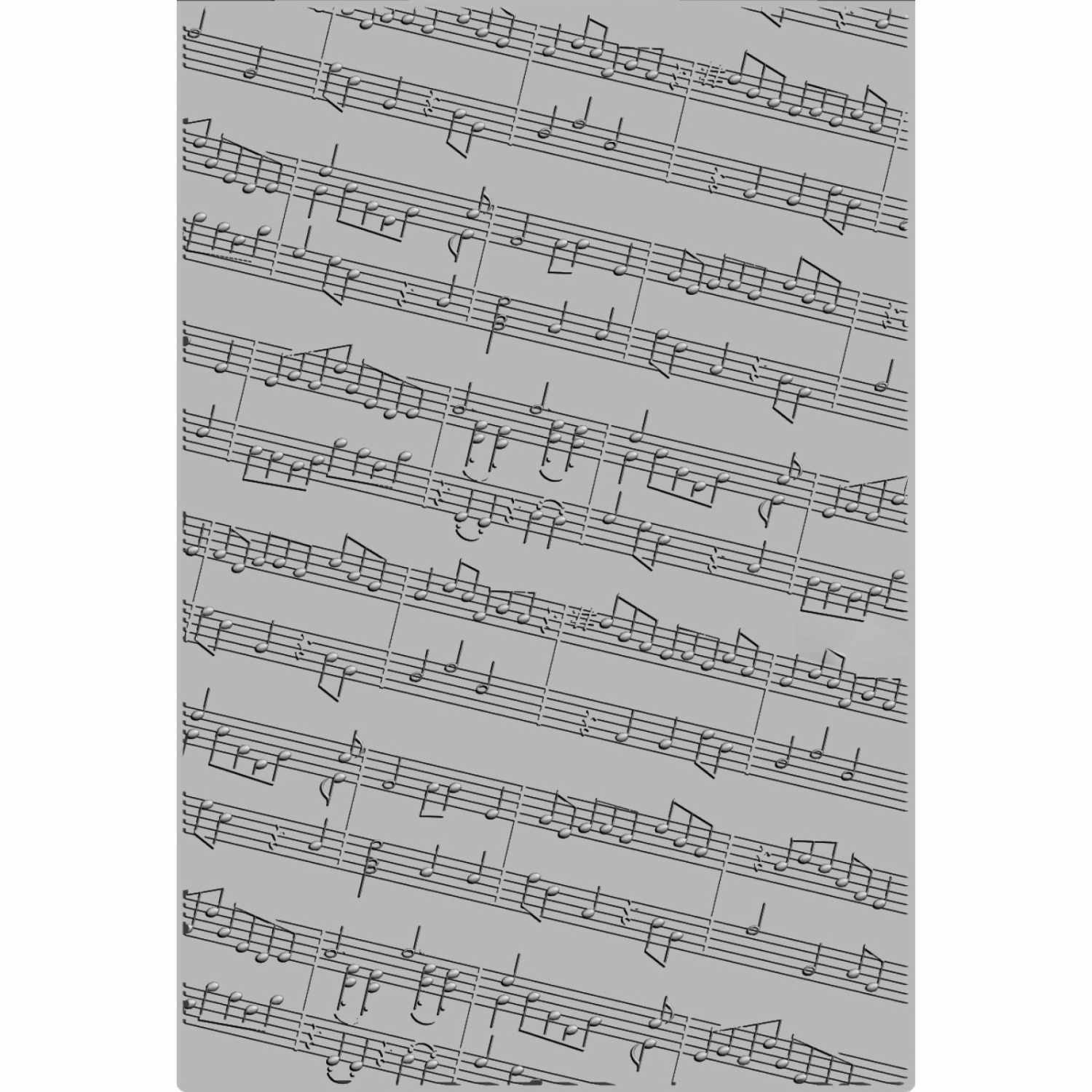 3D Textured Impressions Embossing Folder Musical Notes von idee. Creativmarkt