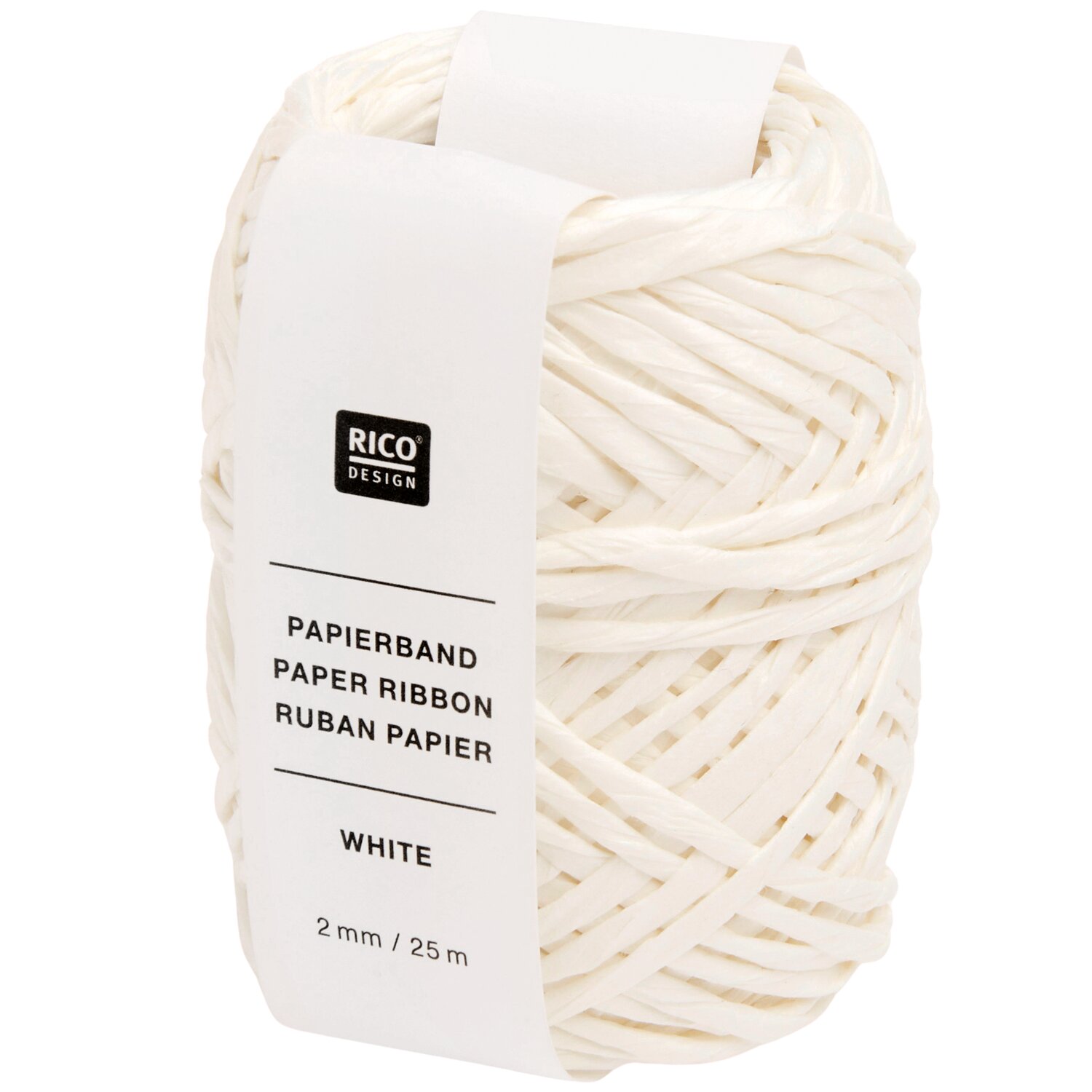 Papierband 2mmx25m Farbe Weiß von Rico Design