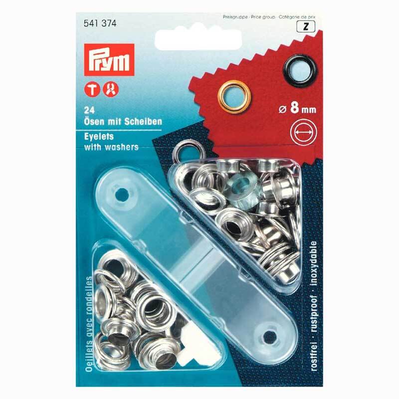 Ösen mit Scheiben silber 8mm 24 Stück