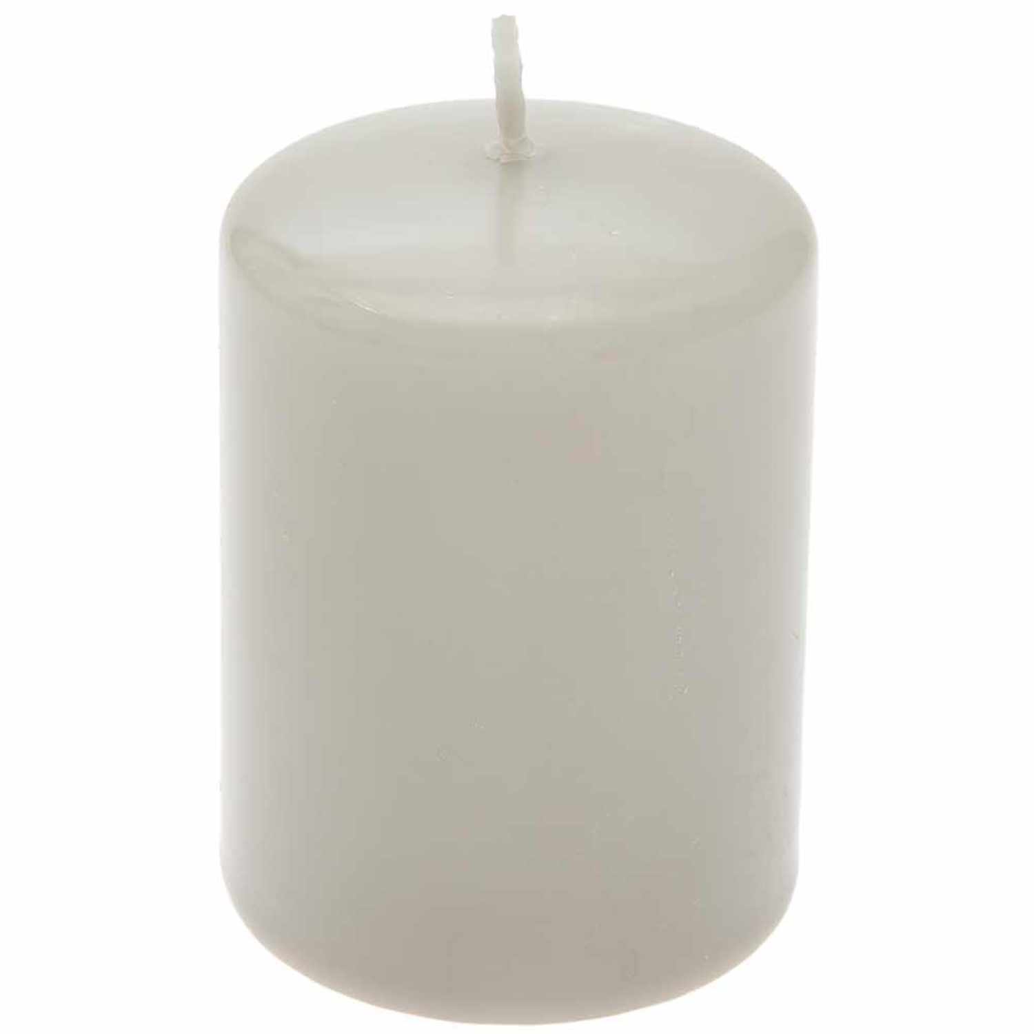 Flachkopfstumpenkerze 8x6cm in Moonstone von Kopschitz, zylindrische Form, ideal für stimmungsvolle Beleuchtung.