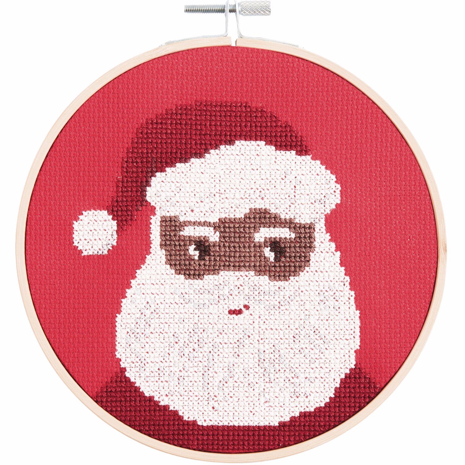 Stickpackung Portrait Santa Ø15cm von Rico Design Stickpackung Portrait Santa Ø15cm von Rico Design