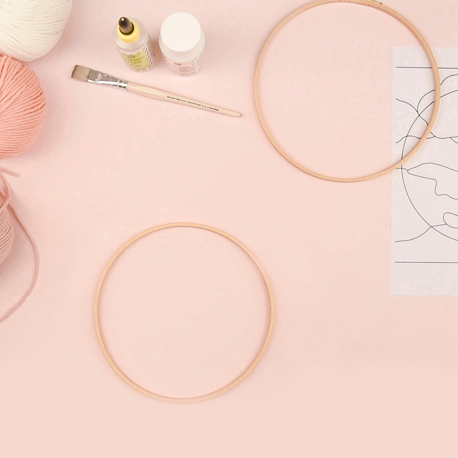 Schritt 1 - Stoff einspannen für ein Punch Needle Projekt
