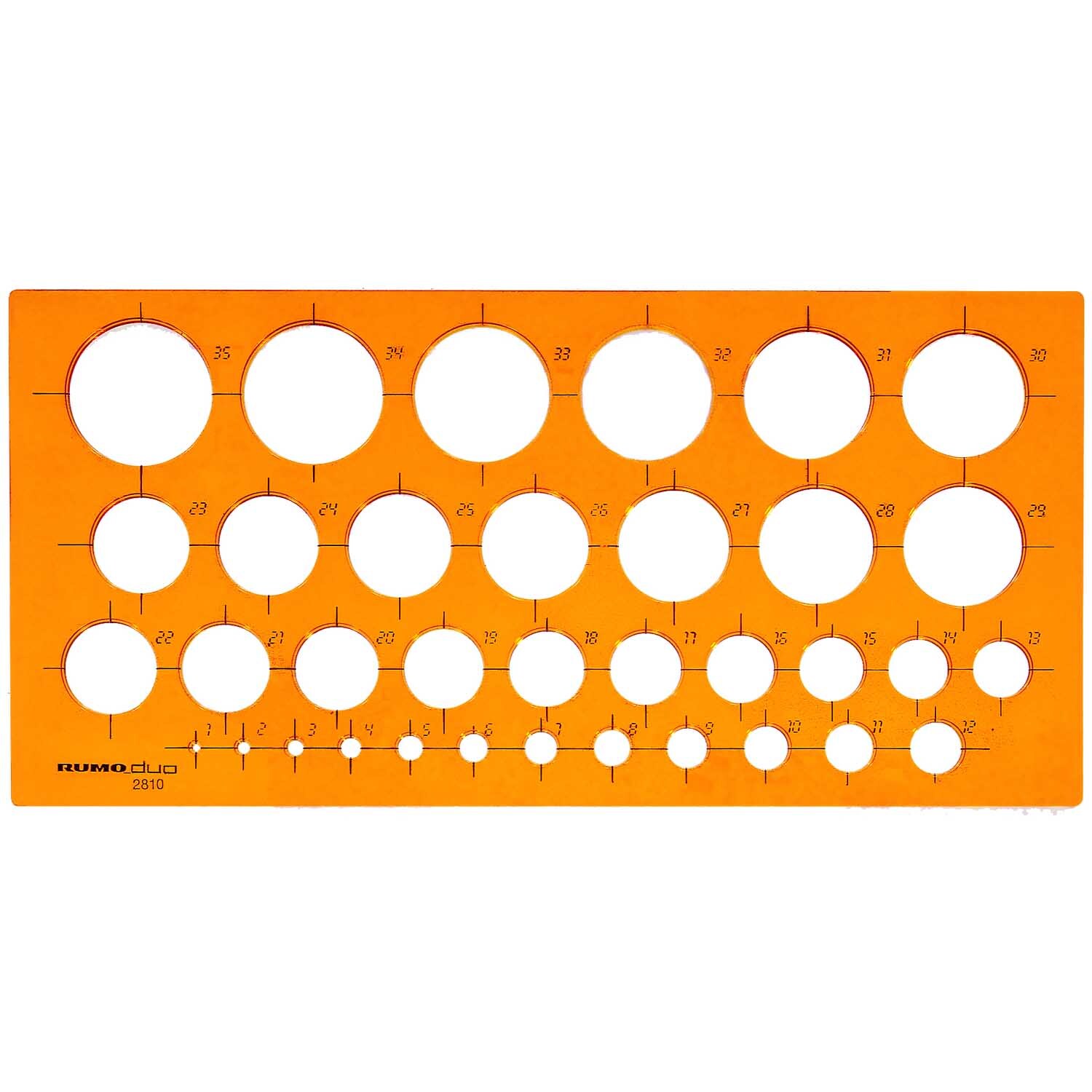 Kreisschablone orange Kunststoff