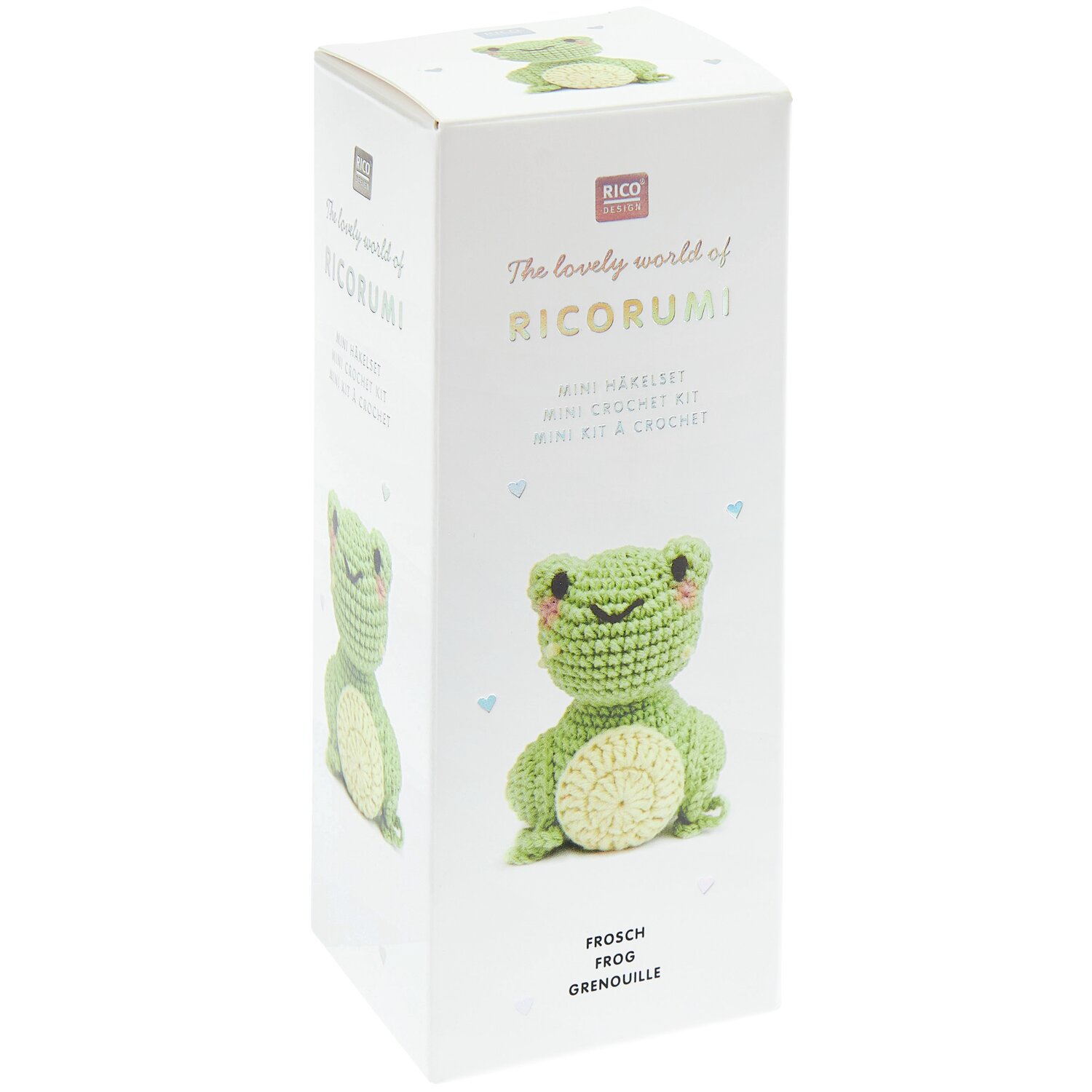 Ricorumi Mini Easy Häkelset - Frosch: Grünes Häkelset von Rico Design für einen niedlichen Frosch. Ideal für Anfänger.