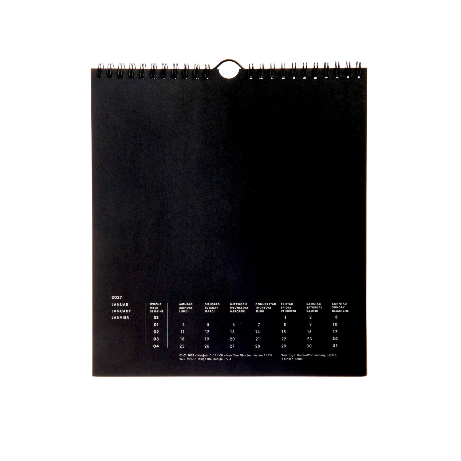 Paper Poetry Bastelkalender 2027 21,5x24cm Farbe schwarz von Rico Design