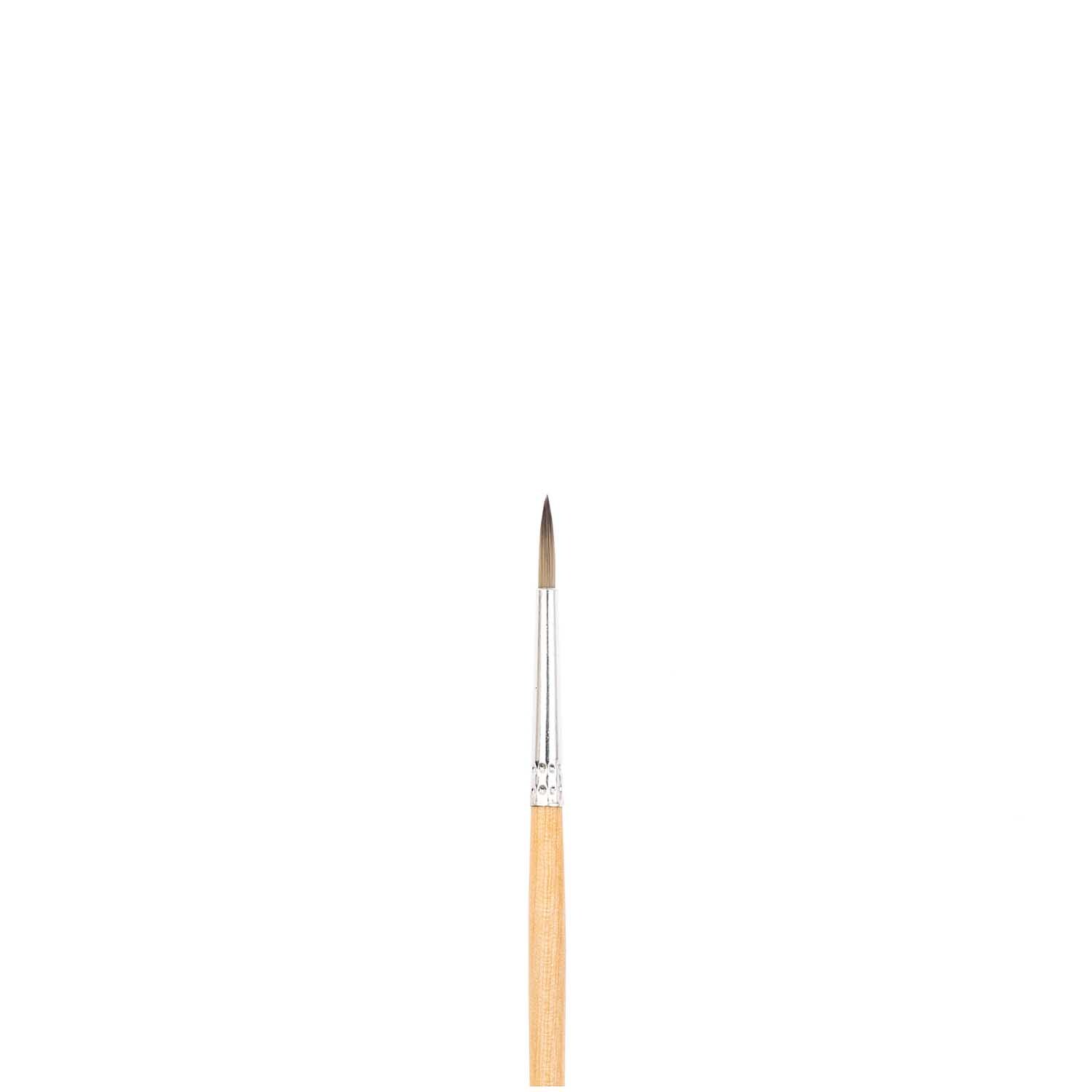 Pinsel Art School Schule & Hobby Synthetic rund, Holzgriff, feine Spitze, ideal für präzises Malen.