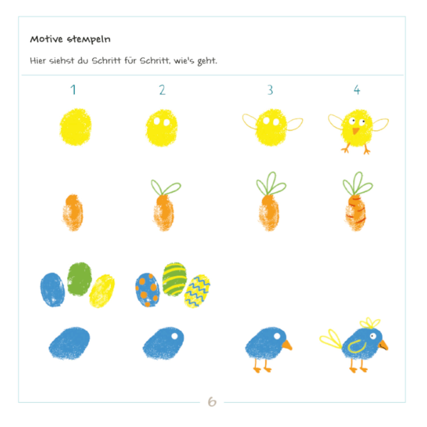 Fingerstempeln Bastelblock Ostern von frechverlag