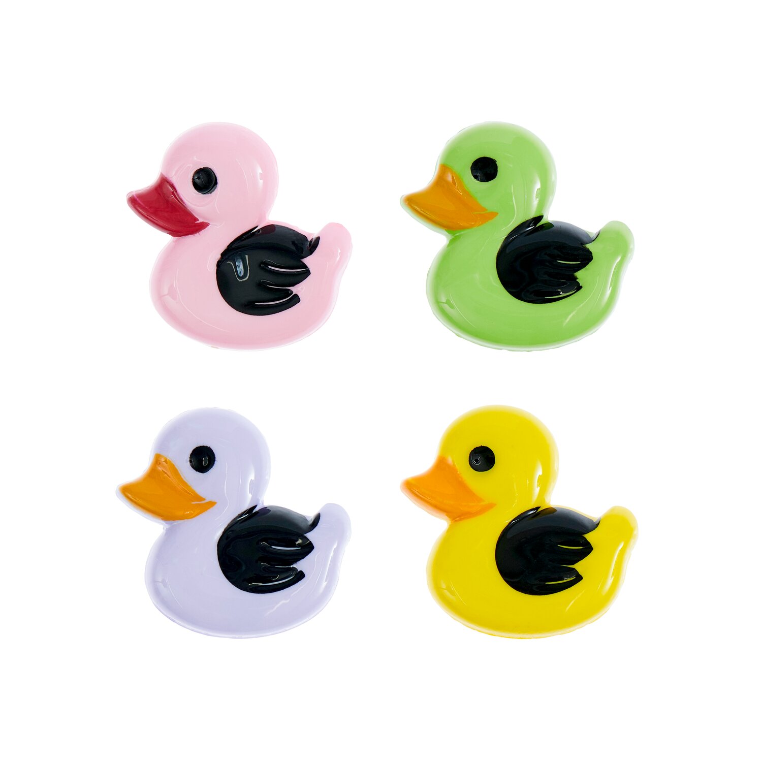 Knöpfe Ente Bunt 1,8x1,9cm 4 Stück von Rico Design