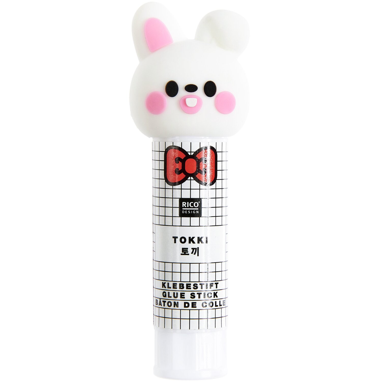 Paper Poetry Klebestift Hase Weiß mit niedlichem Hasenkopf-Design von Rico Design, 9g.