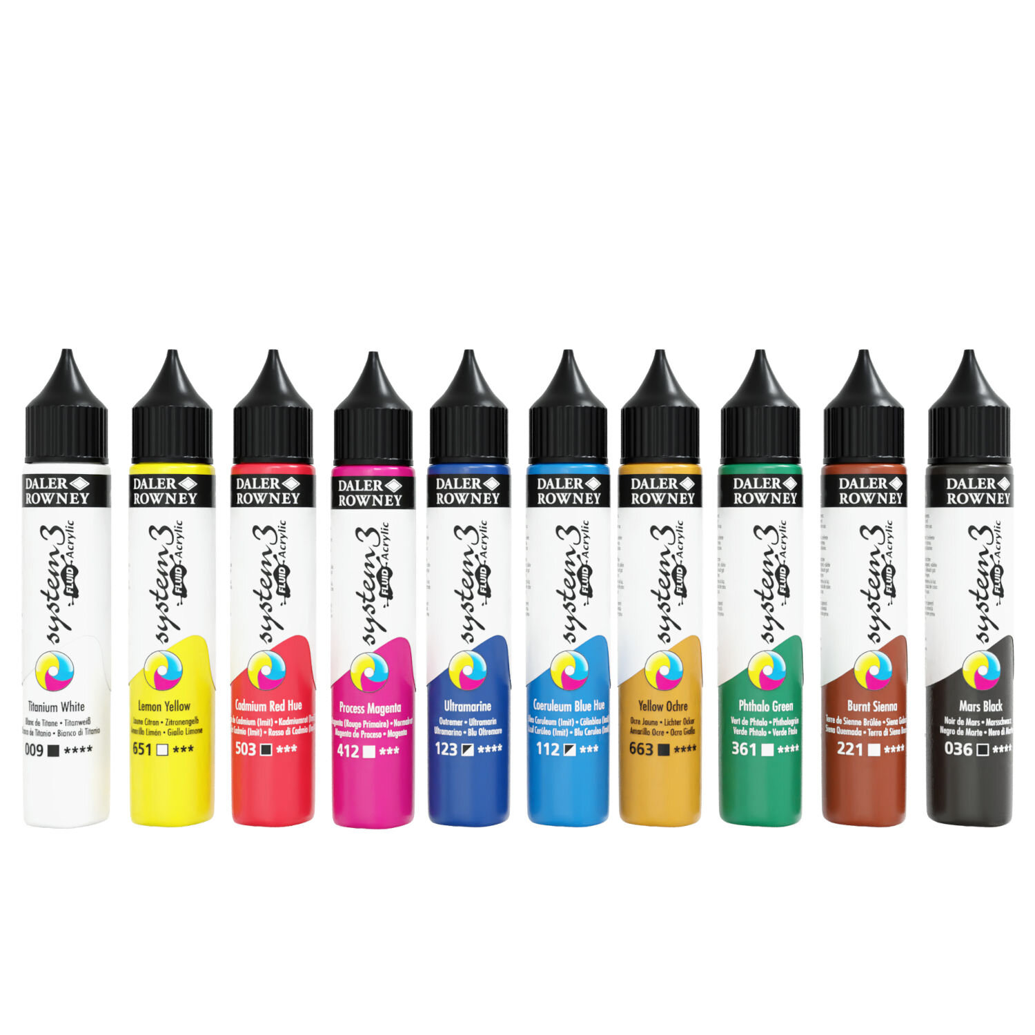 System3 Fluid Acrylic Einführungsset 10x29,5ml von Fila