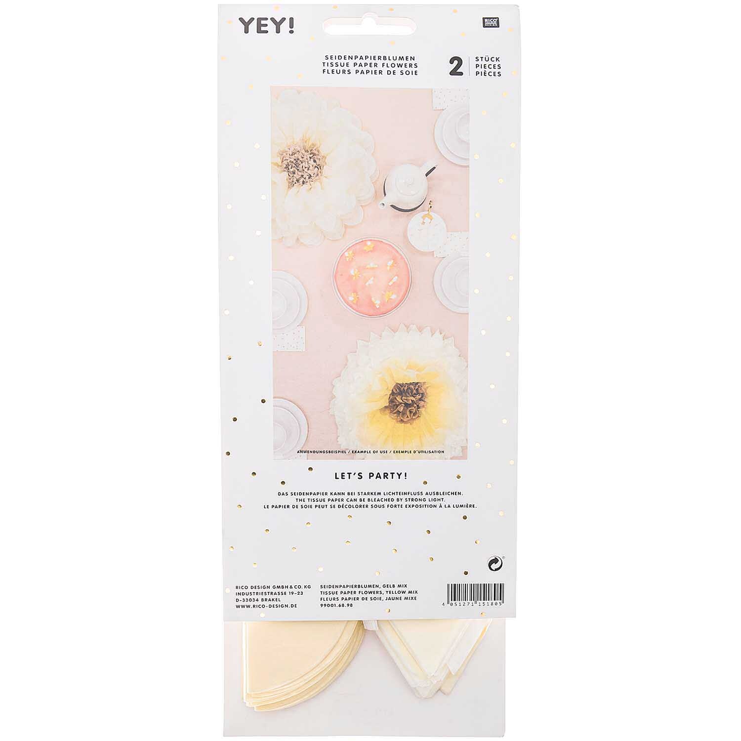 Seidenpapierblumen 45cm 2 Stück von Rico Design